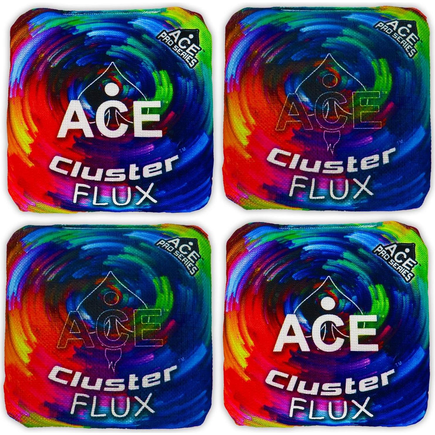 Bolsas de Cornhole Cluster Flux ACE Pro - Set de 4 Arcoíris