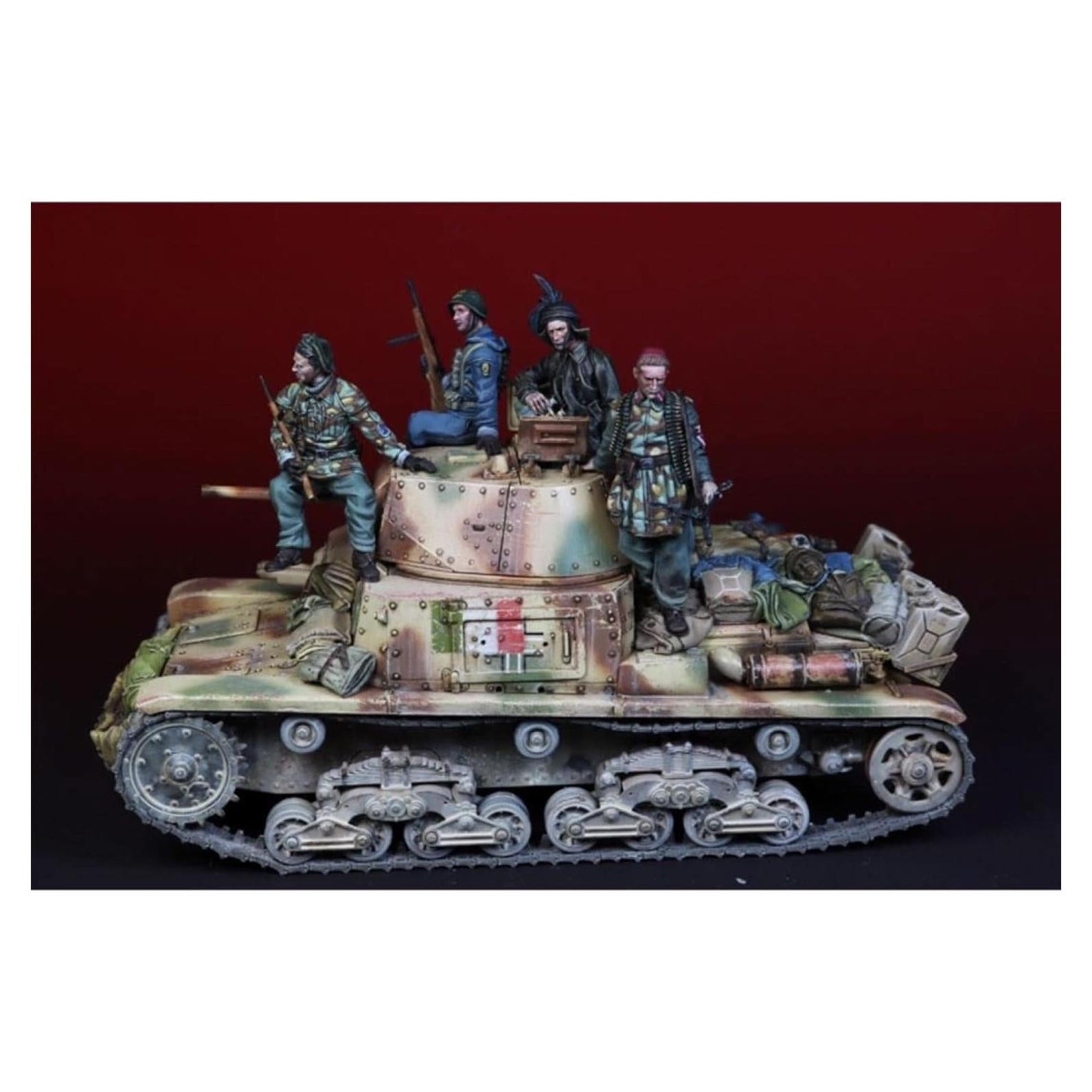 Miniatura de Soldado de Tanque FCBEL 1/35 Resina Sin Pintar