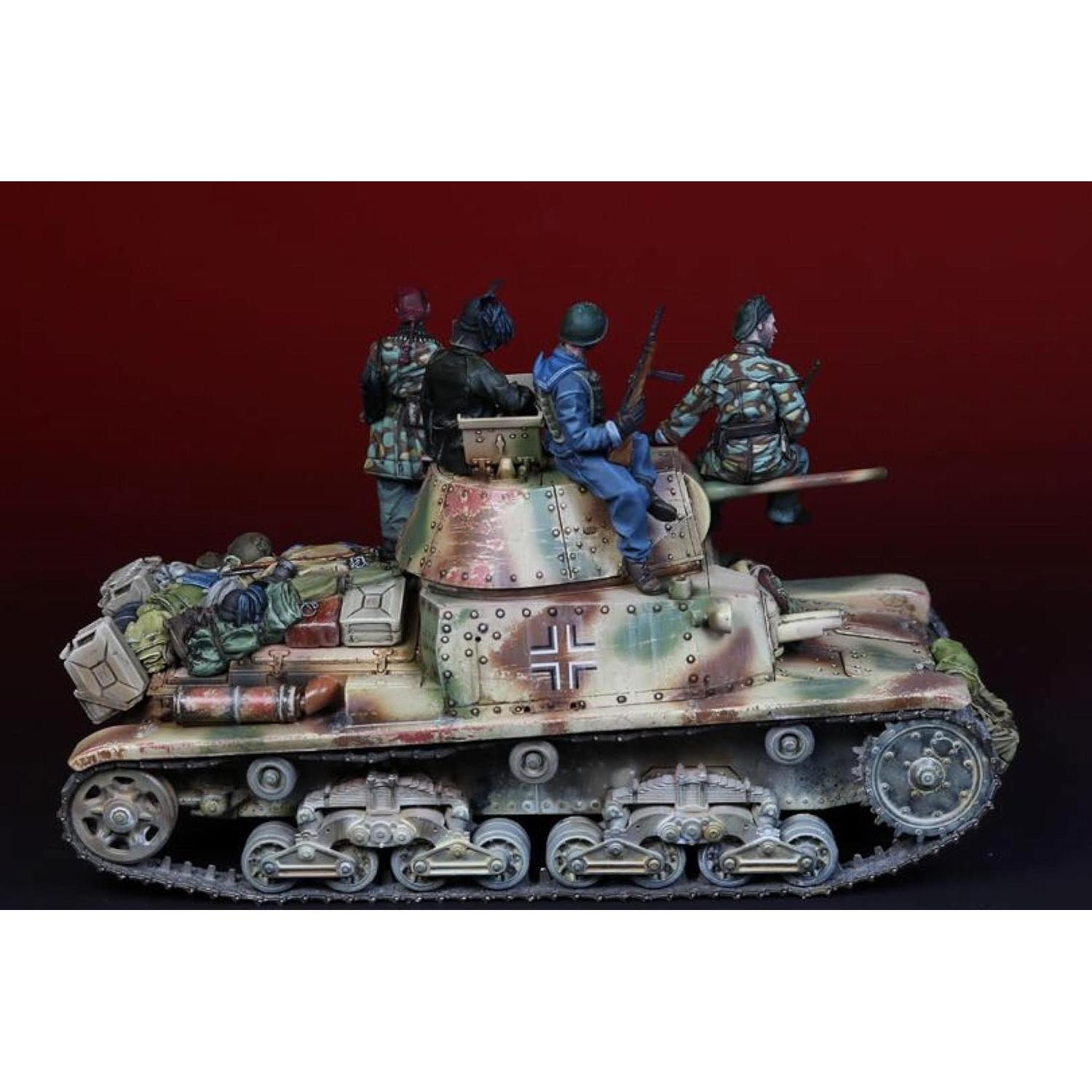 Miniatura de Soldado de Tanque FCBEL 1/35 Resina Sin Pintar