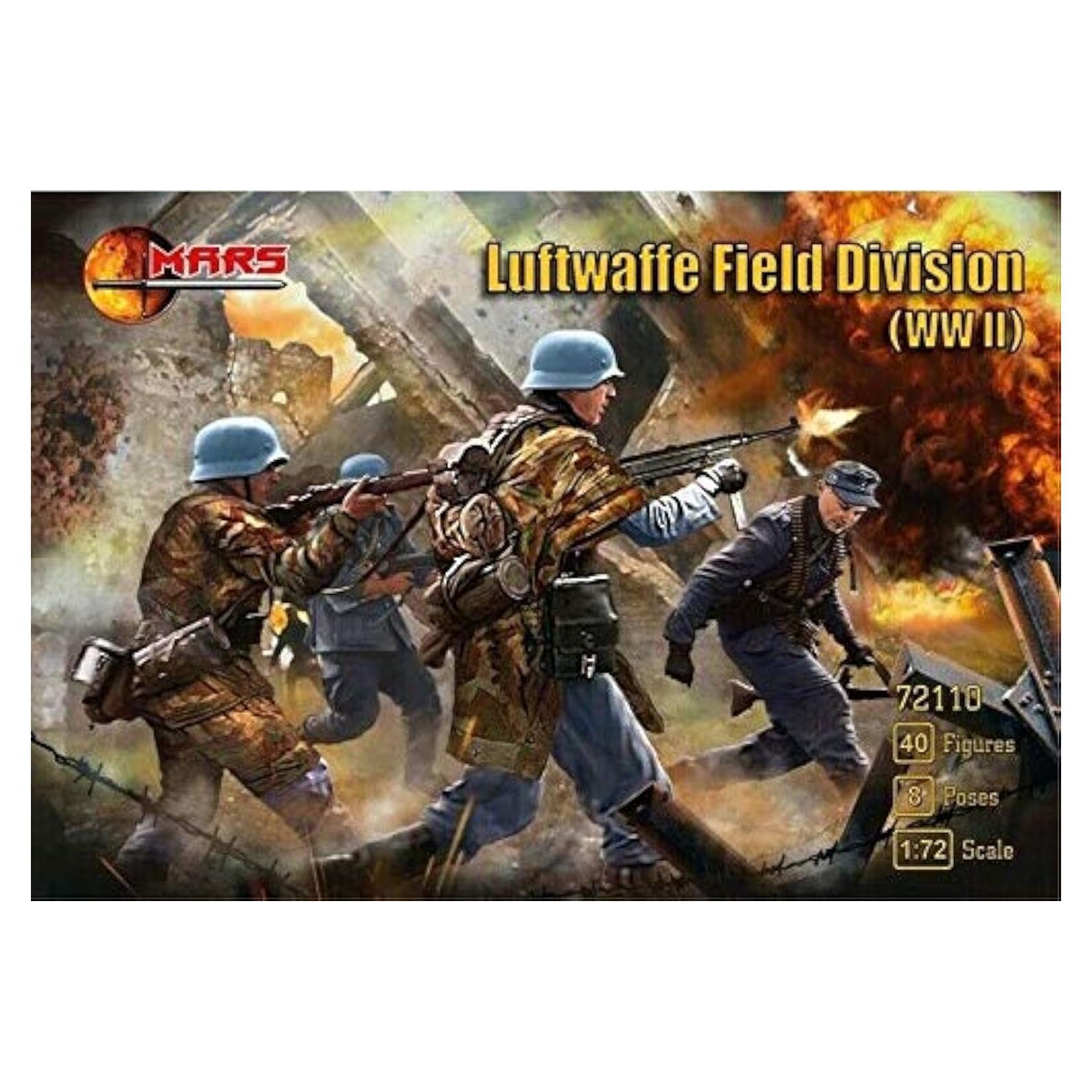 Figuras de Marte 1/72 Luftwaffe 40 Figuras Plástico Sin Pintar