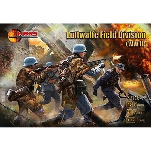 Figuras de Marte 1/72 Luftwaffe 40 Figuras Plástico Sin Pintar