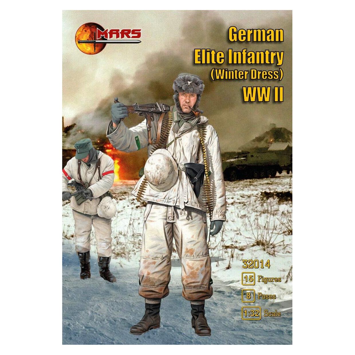 Figuras Mars 32014 Infantería Elite Alemana 1/32 Sin Pintar