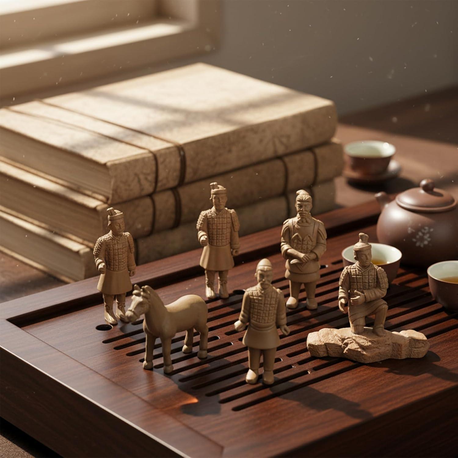 Figurita Guerreros de Terracota LUOZZY Estatua Miniatura Resina