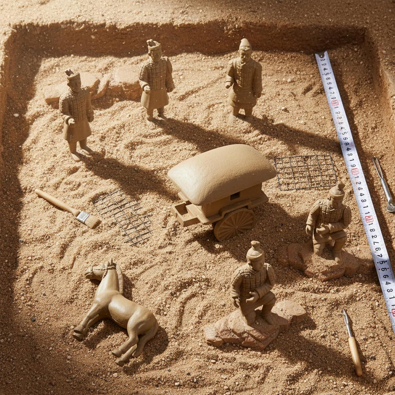 Figurita Guerreros de Terracota LUOZZY Estatua Miniatura Resina