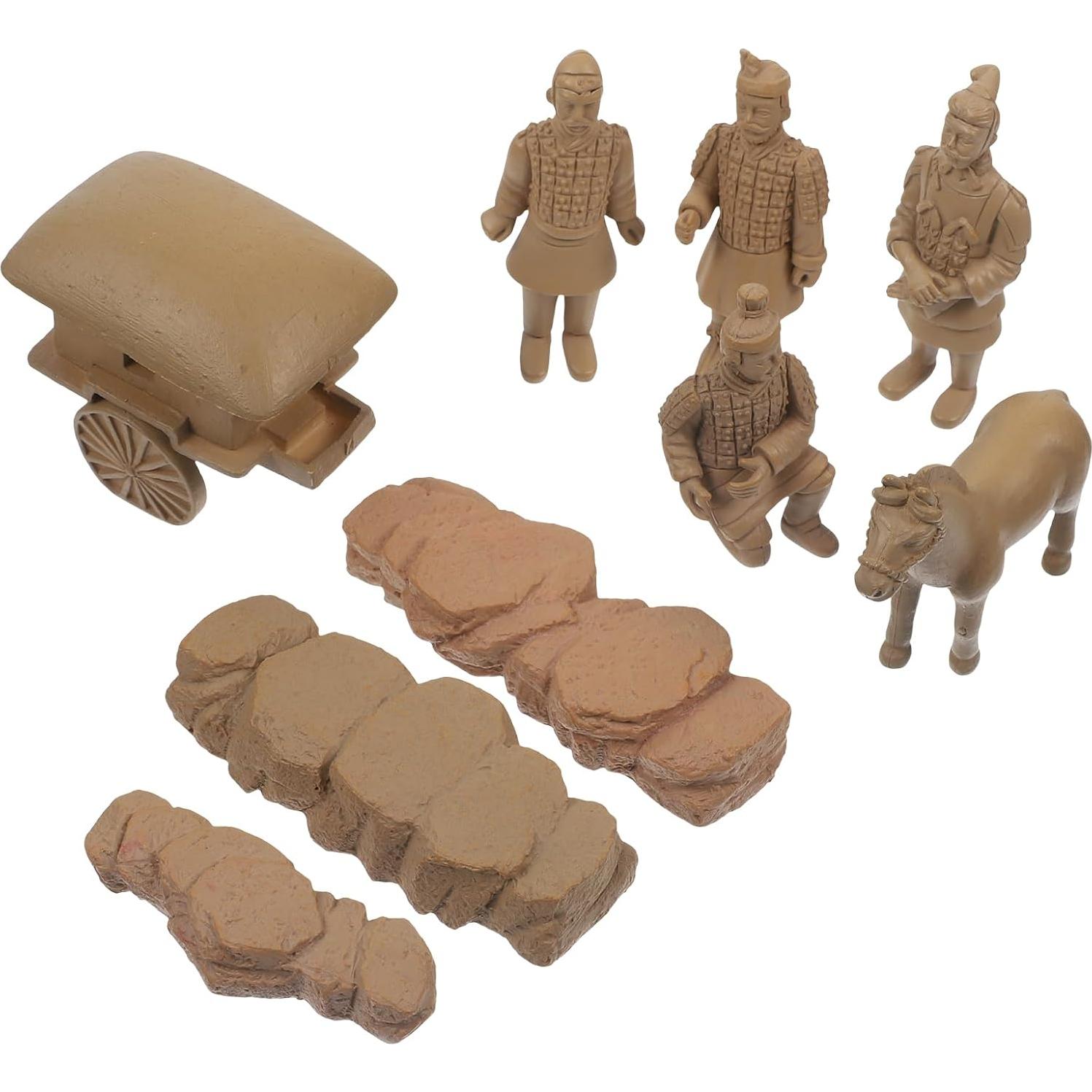 Figurita Guerreros de Terracota LUOZZY Estatua Miniatura Resina
