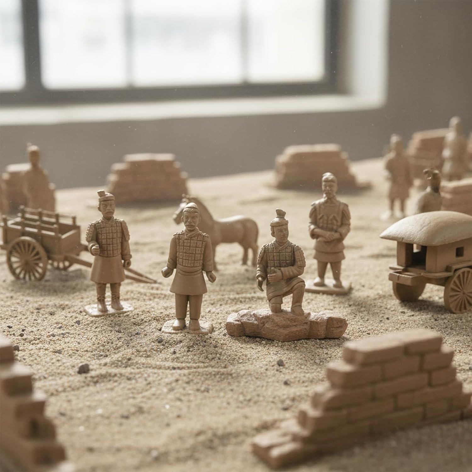 Figurita Guerreros de Terracota LUOZZY Estatua Miniatura Resina