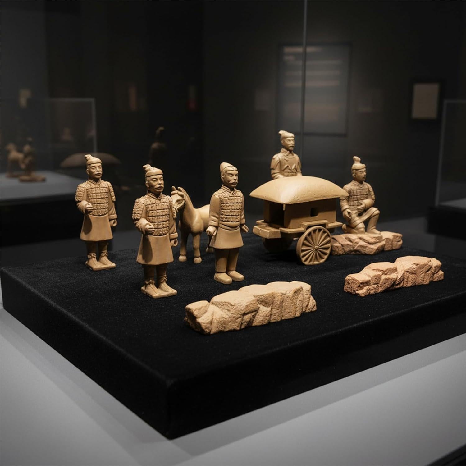 Figurita Guerreros de Terracota LUOZZY Estatua Miniatura Resina
