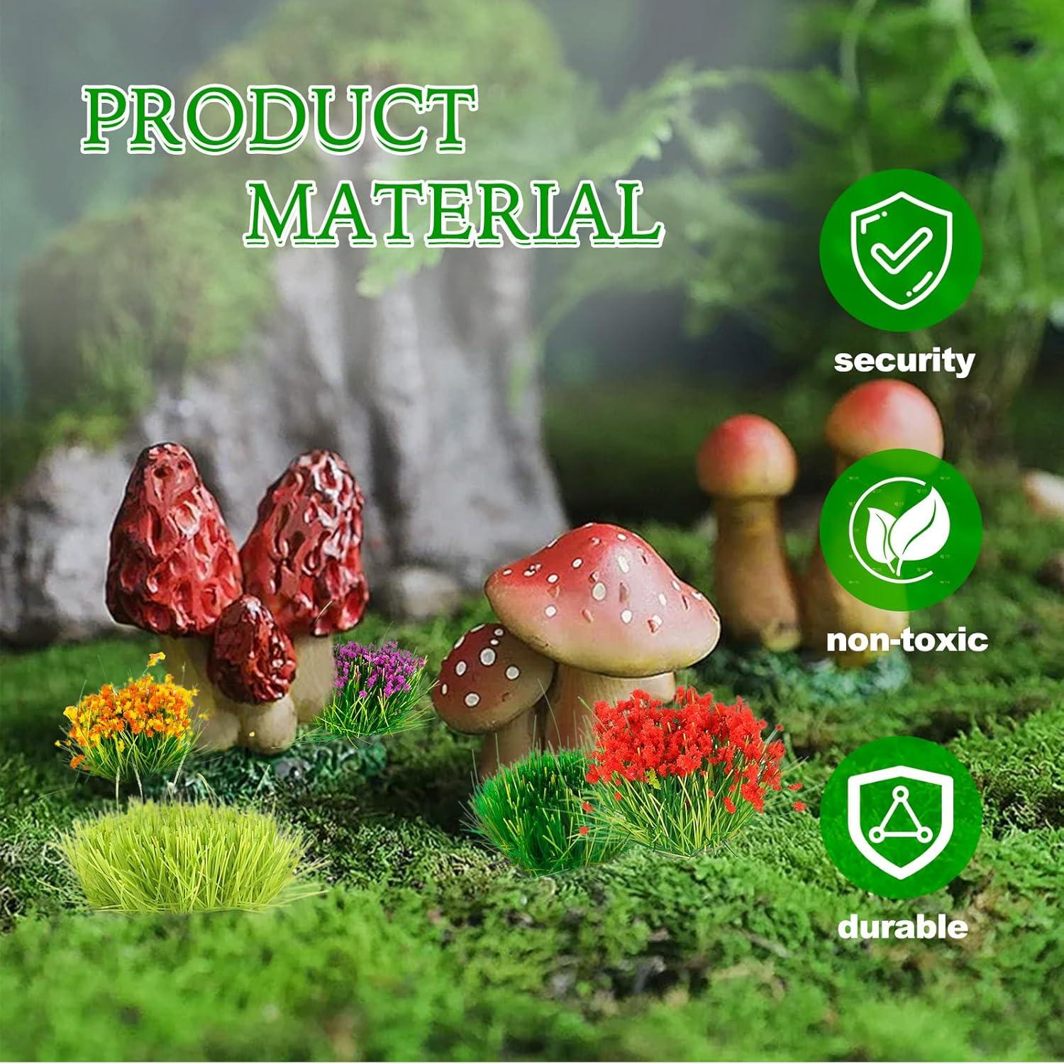 140 Piezas Grupos de Flores Miniatura Spriplant para Dioramas