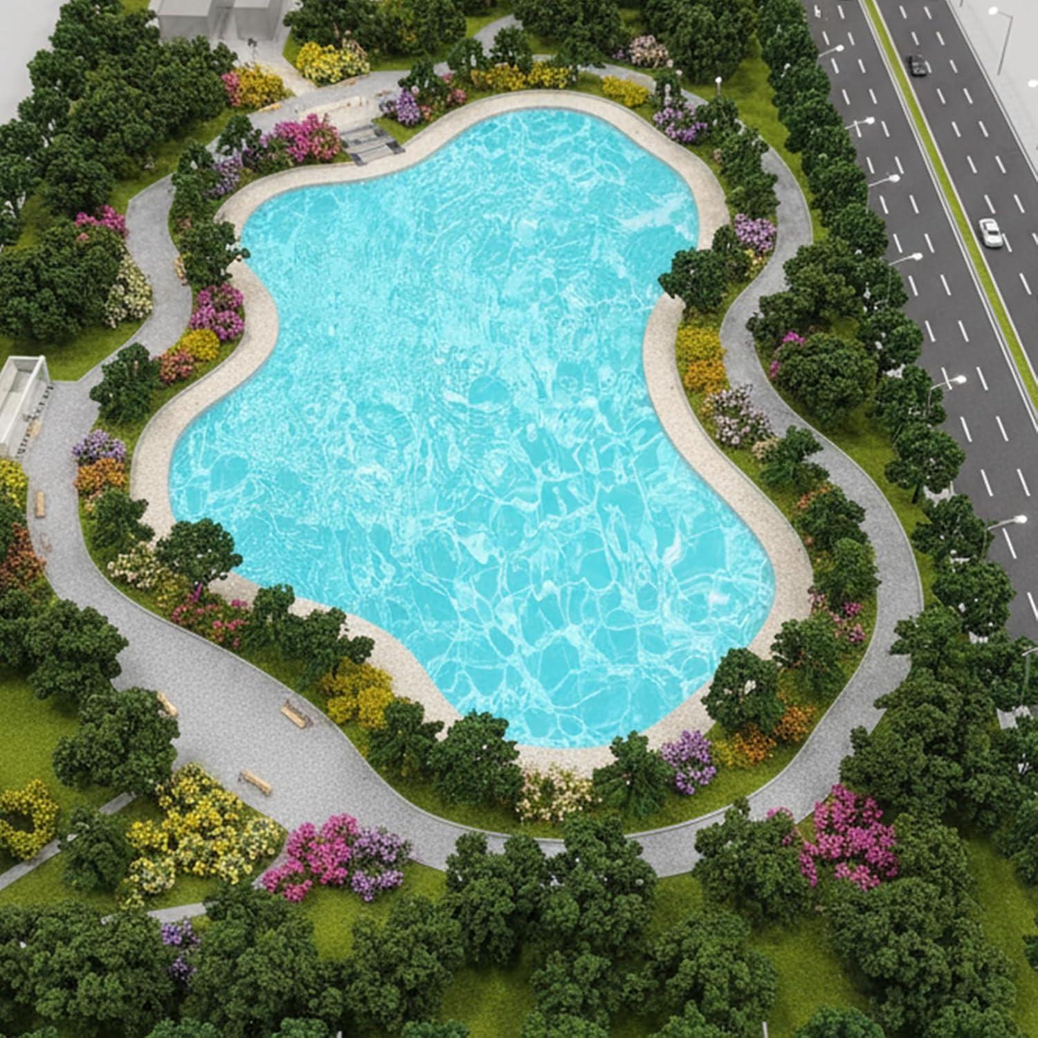 Calcomanías de Agua Ripple Telooco 6 Pcs 29.7x21 cm Azul