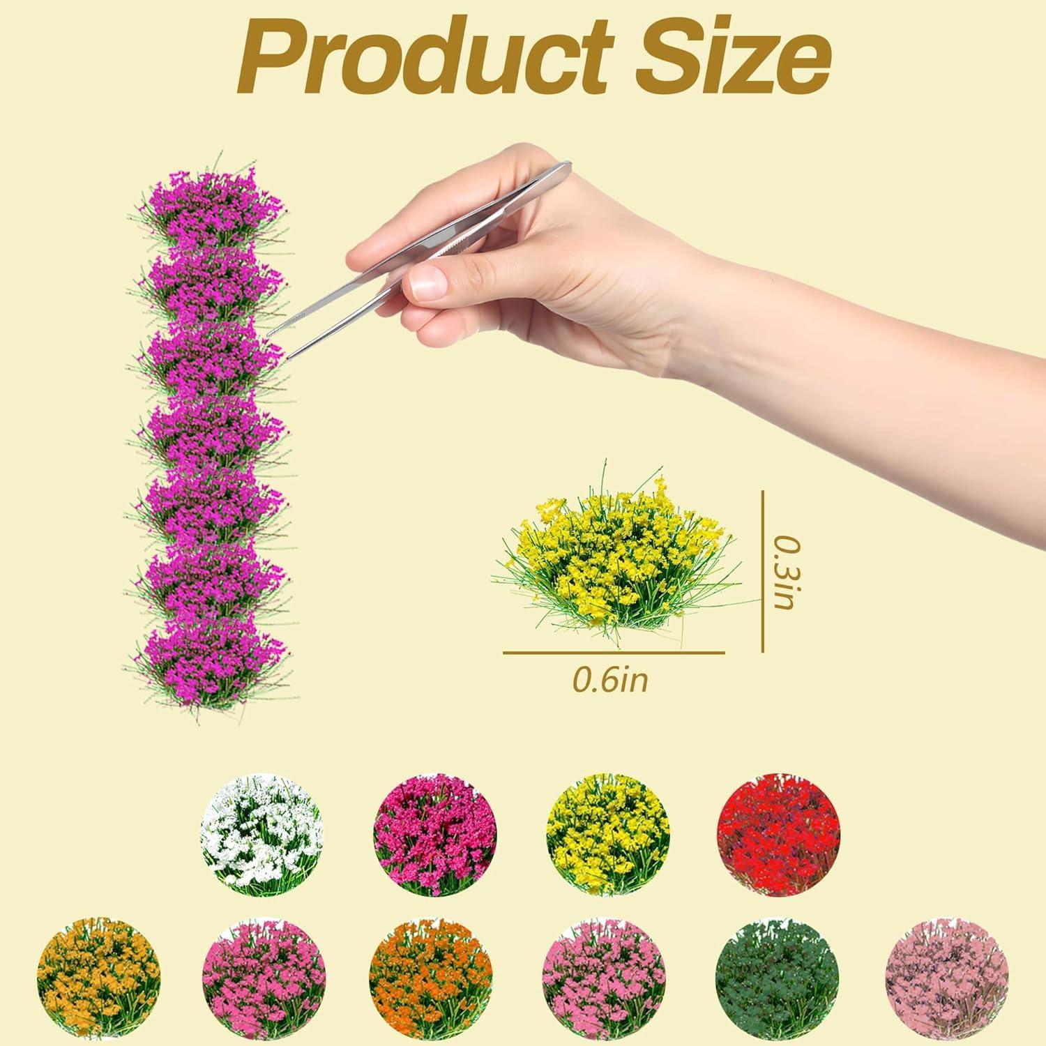 Set de 70 Miniaturas de Flores Autoadhesivas Potanro