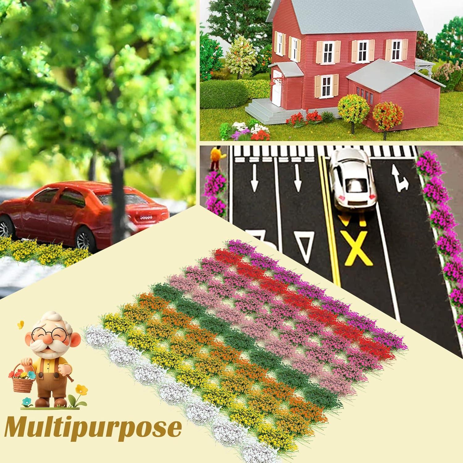 Set de 70 Miniaturas de Flores Autoadhesivas Potanro