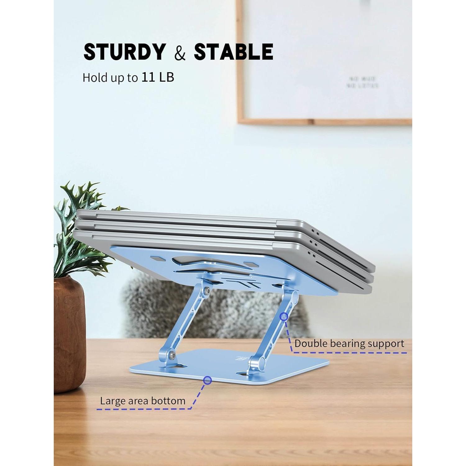 Soporte para Laptop ToBeoneer Ajustable Plegable 39.6 cm Azul