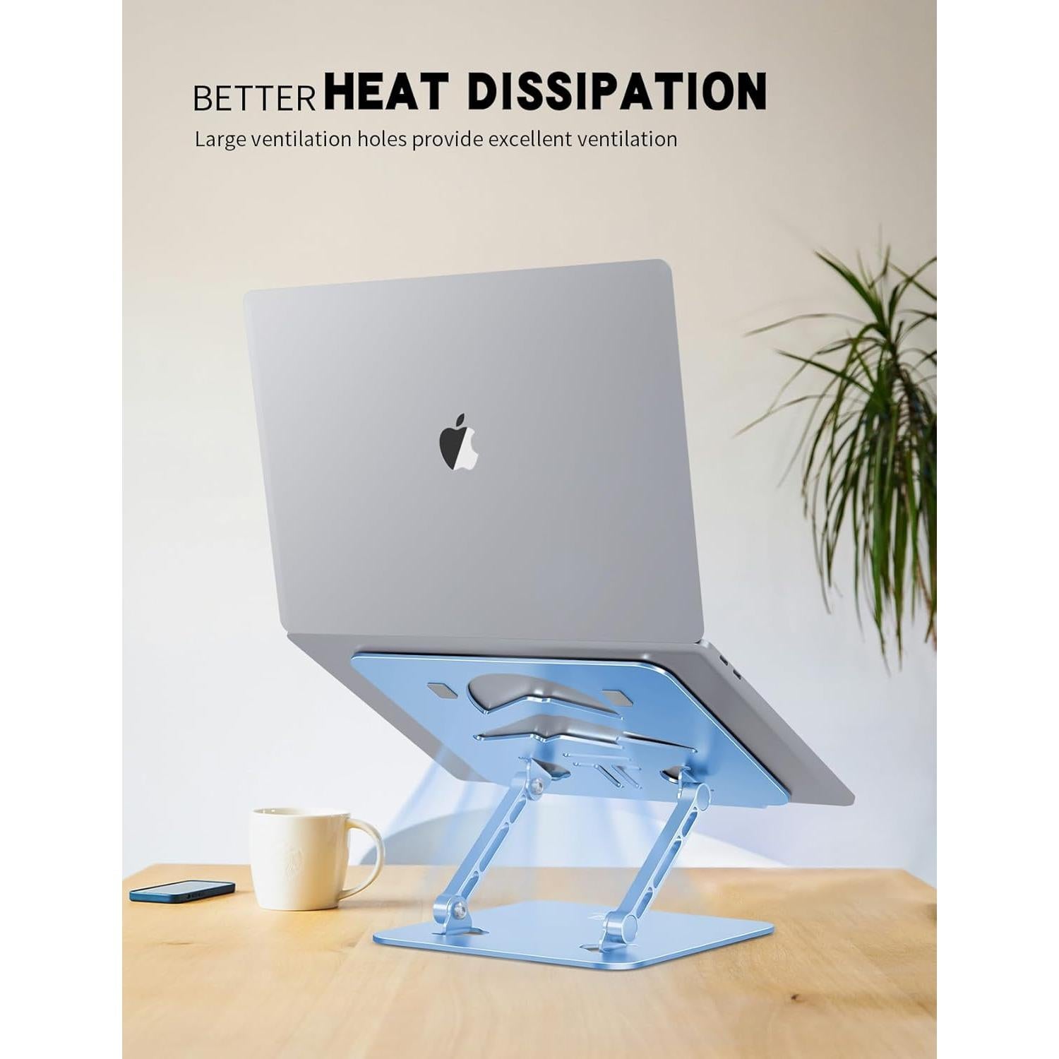 Soporte para Laptop ToBeoneer Ajustable Plegable 39.6 cm Azul