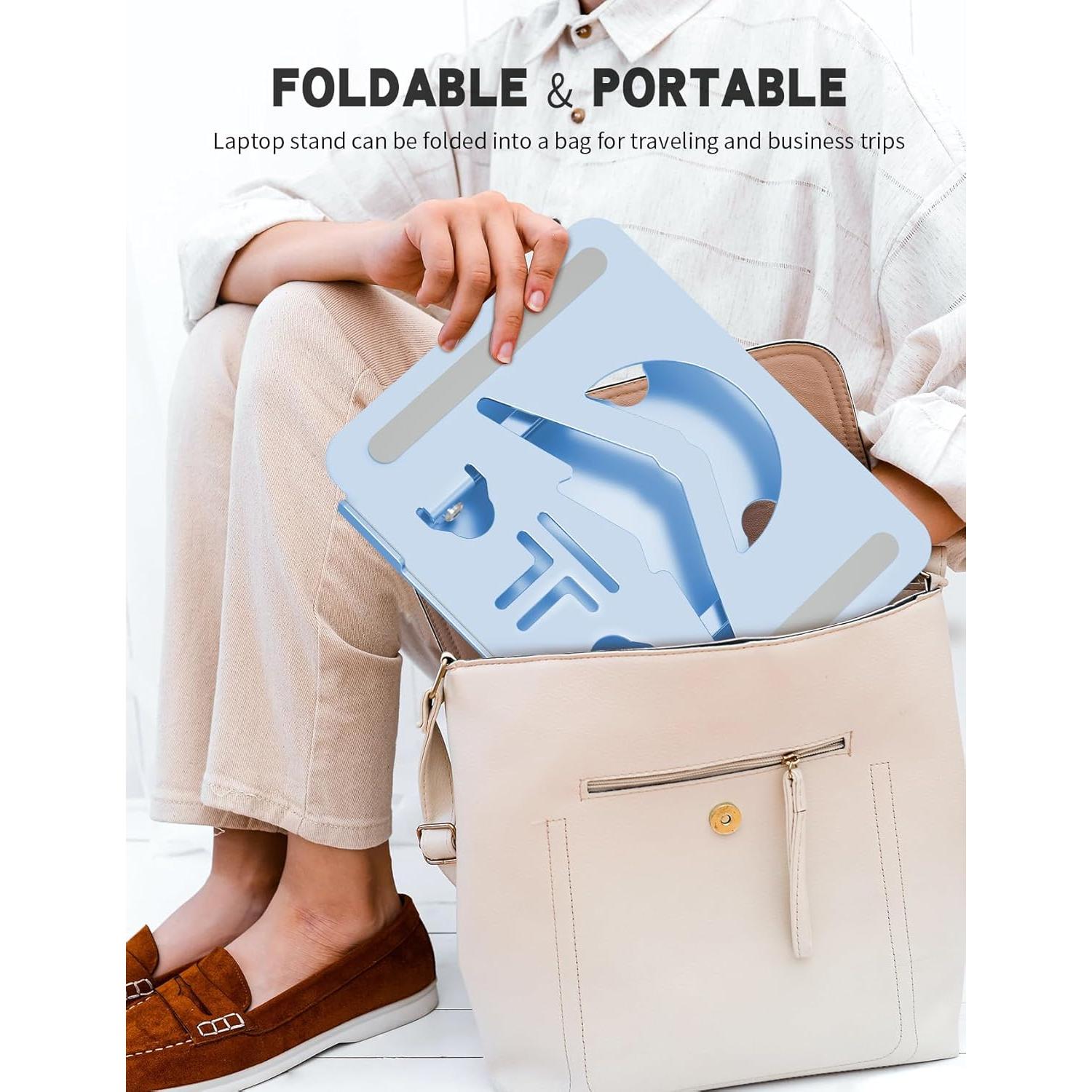 Soporte para Laptop ToBeoneer Ajustable Plegable 39.6 cm Azul