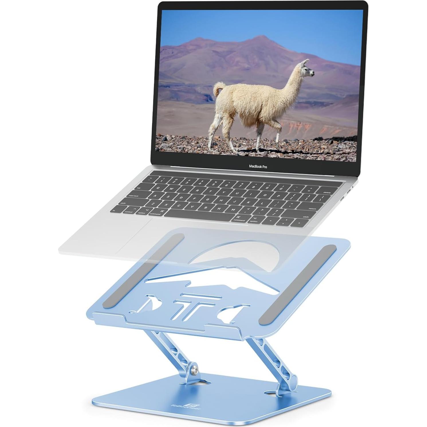 Soporte para Laptop ToBeoneer Ajustable Plegable 39.6 cm Azul