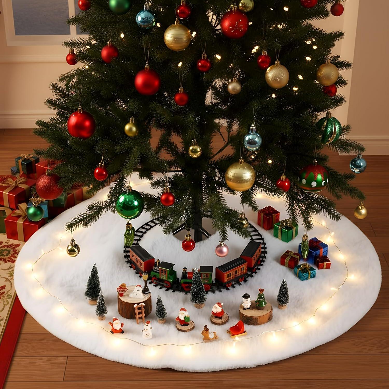 Soulchen 18 Piezas Accesorios de Escena de Tren Navidad