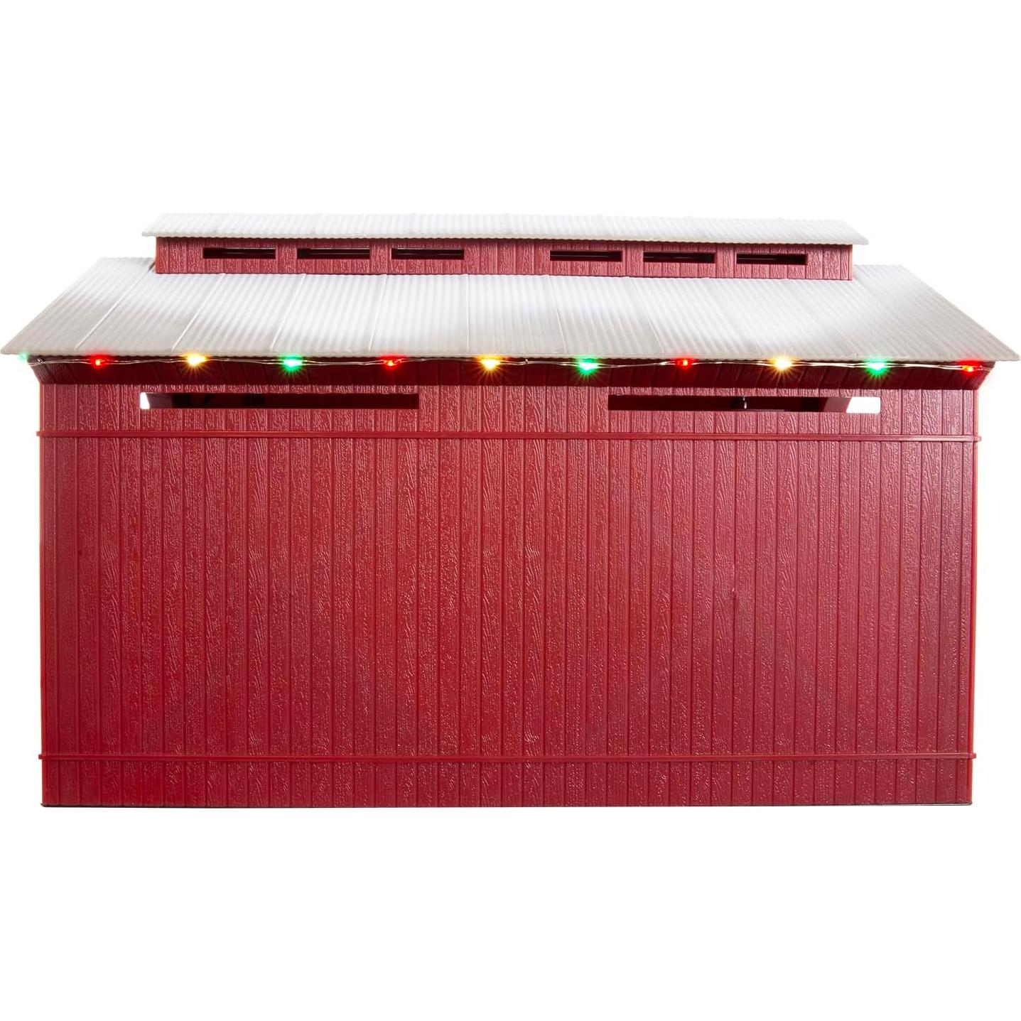 Puente Cubierto de Navidad Iluminado Lionel O Gauge 30.48x18.42cm