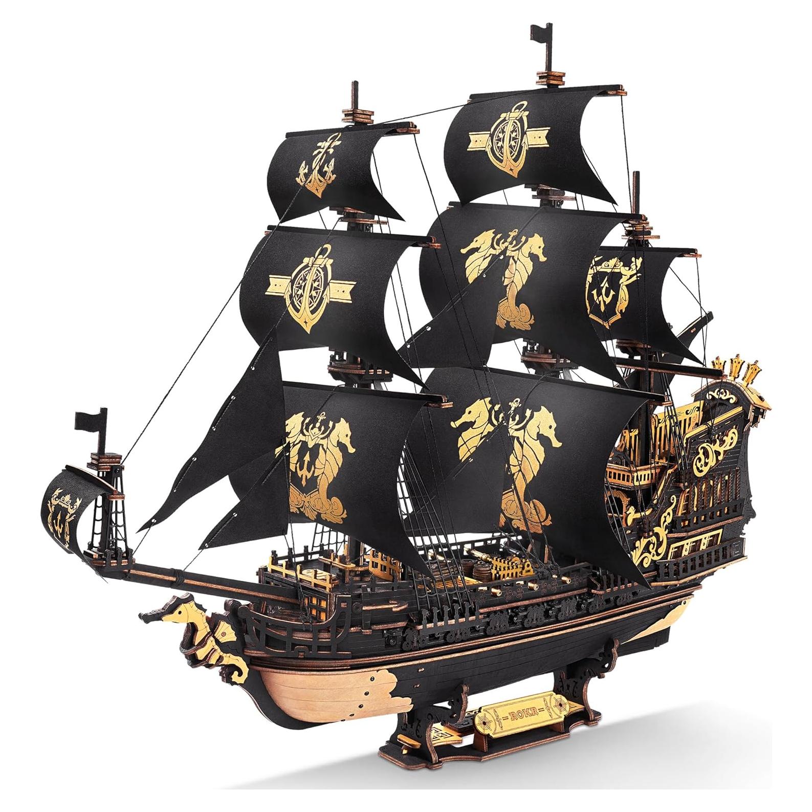 Rompecabezas 3D ROKR Velero Caballito de Mar 603 Piezas