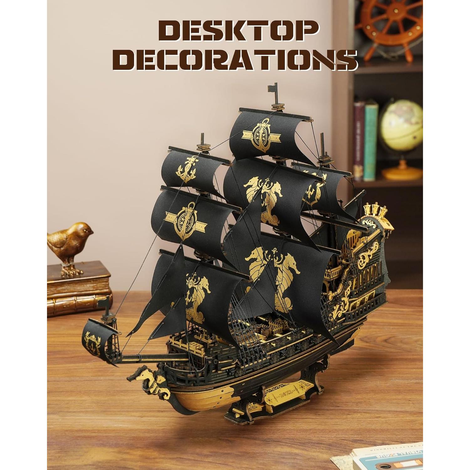 Rompecabezas 3D ROKR Velero Caballito de Mar 603 Piezas