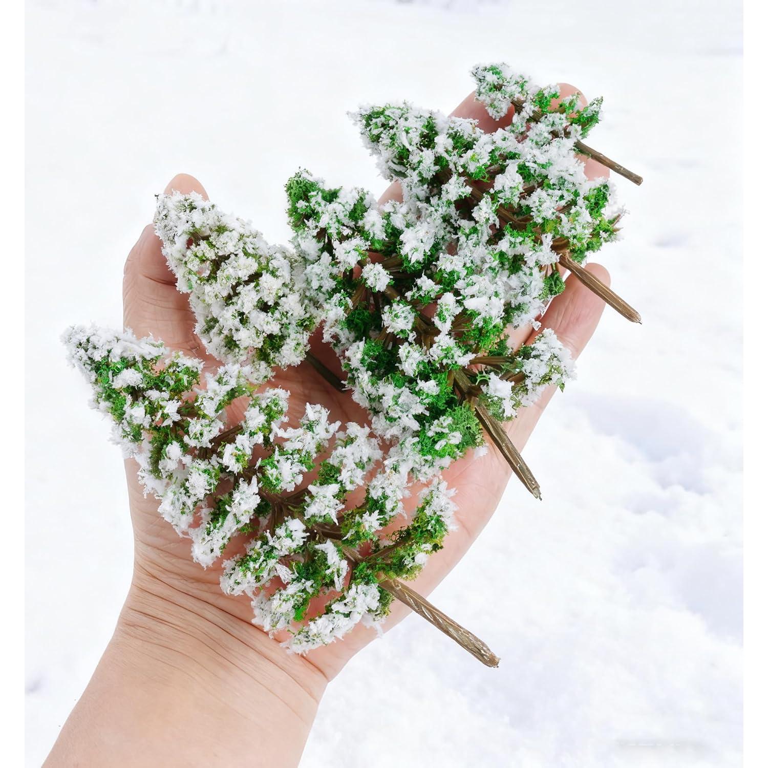 28 Mini Árboles de Navidad Jiebor para Dioramas y Manualidades