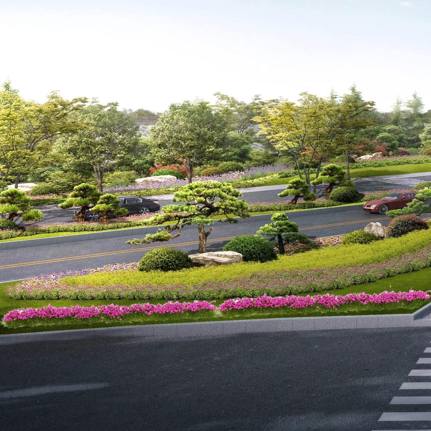 Tiras de Arbustos Miniatura Cayway 10 cm Rosa y Rojo - 2 Piezas