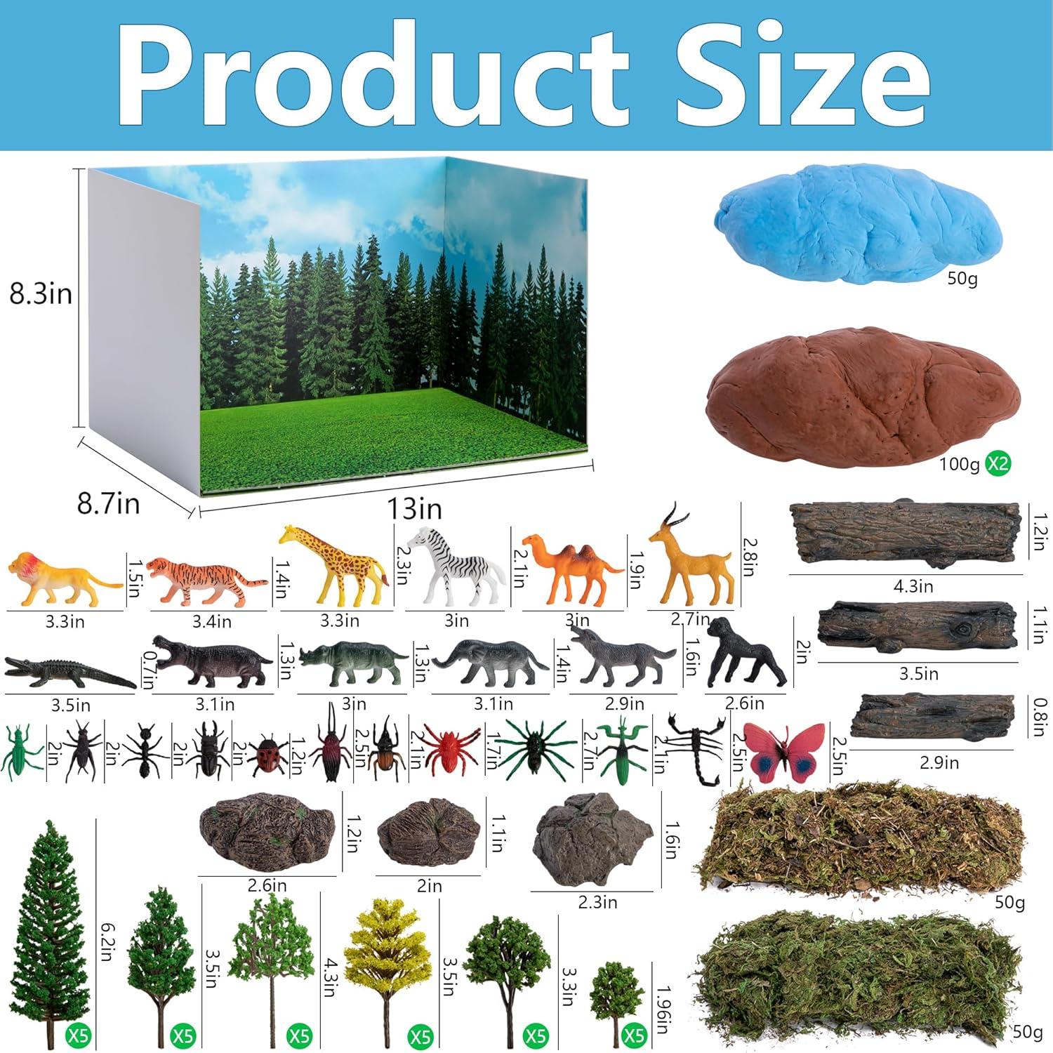Kit de Diorama de Selva 65 Pcs Codree - Manualidades DIY
