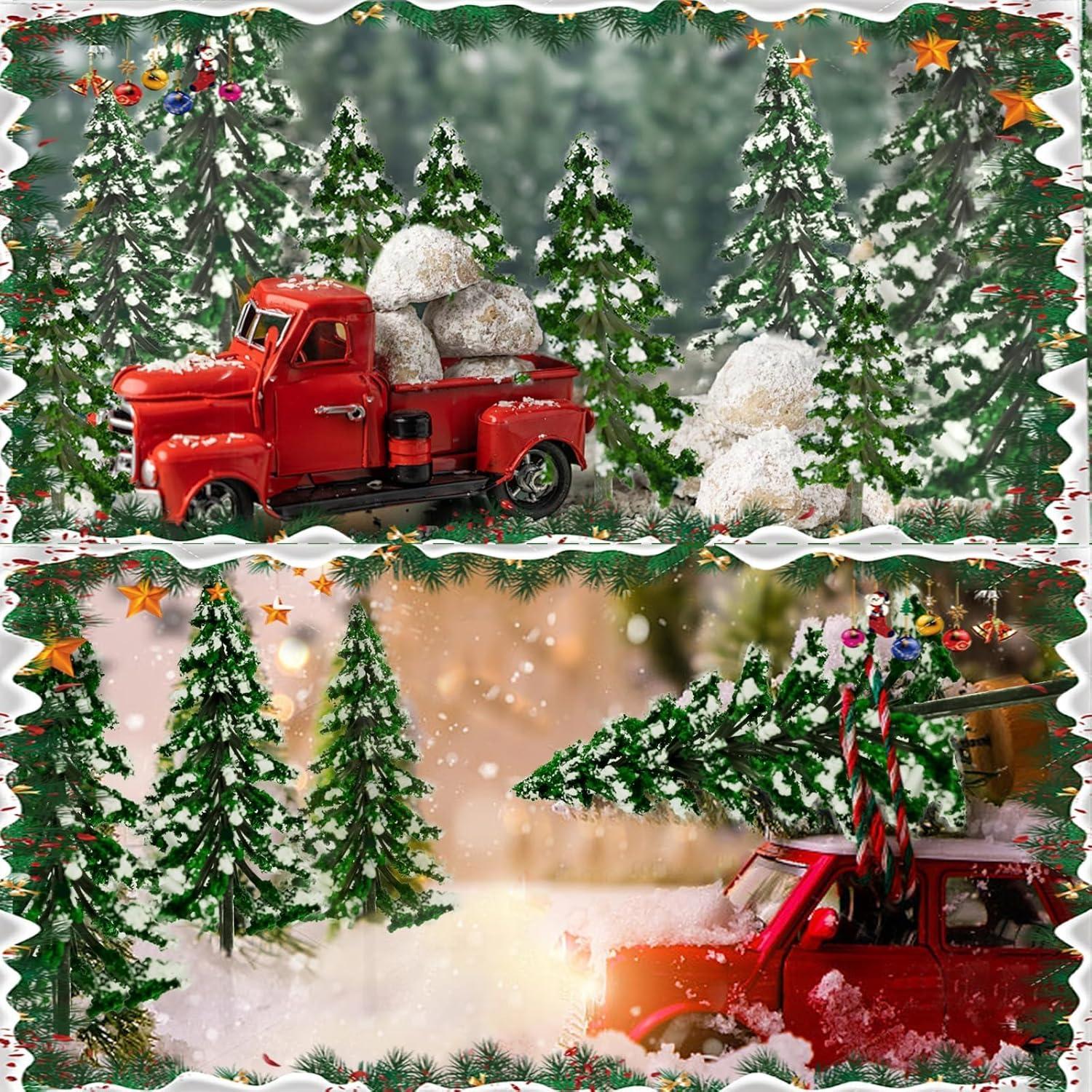 22 Árboles de Modelo Mixto Warmtree - Mini Pinos Nevados 5-15 cm