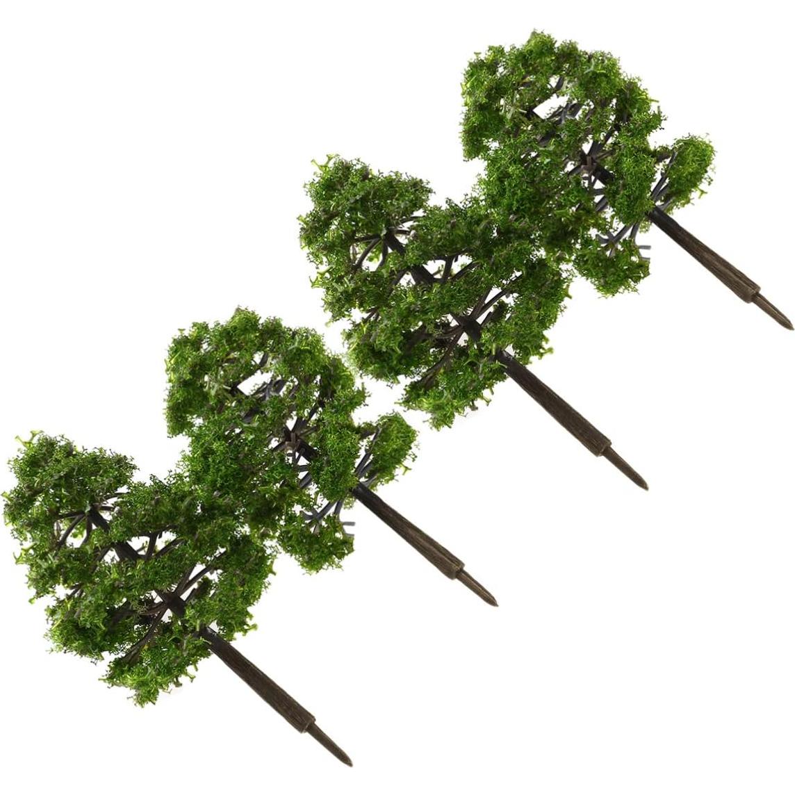 20 Árboles Miniatura Cabilock 9cm Verde Oscuro Escala 1:100