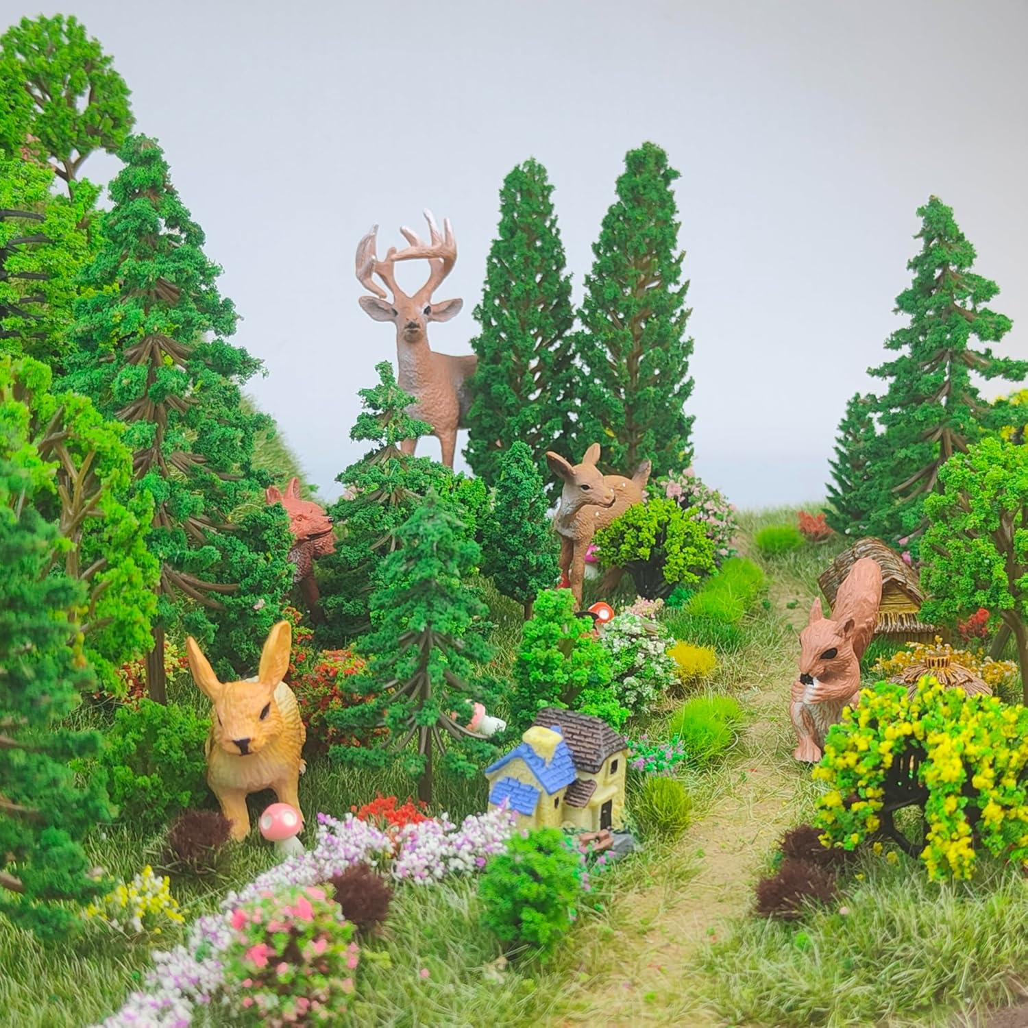 Kit Diorama 66 Piezas HO Gdeplok con Árboles y Animales