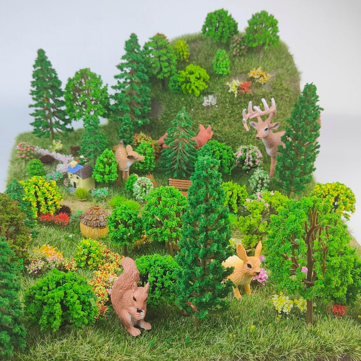 Kit Diorama 66 Piezas HO Gdeplok con Árboles y Animales