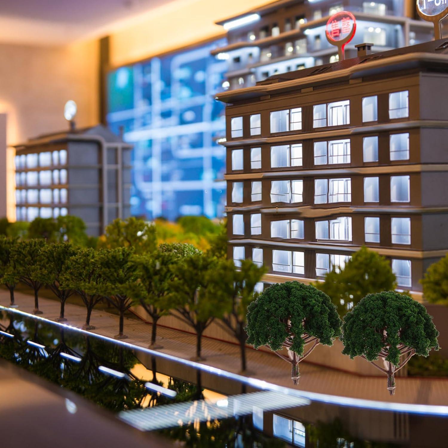 Mini Árboles de Escenografía STOBOK 20pcs Verde 3-8cm