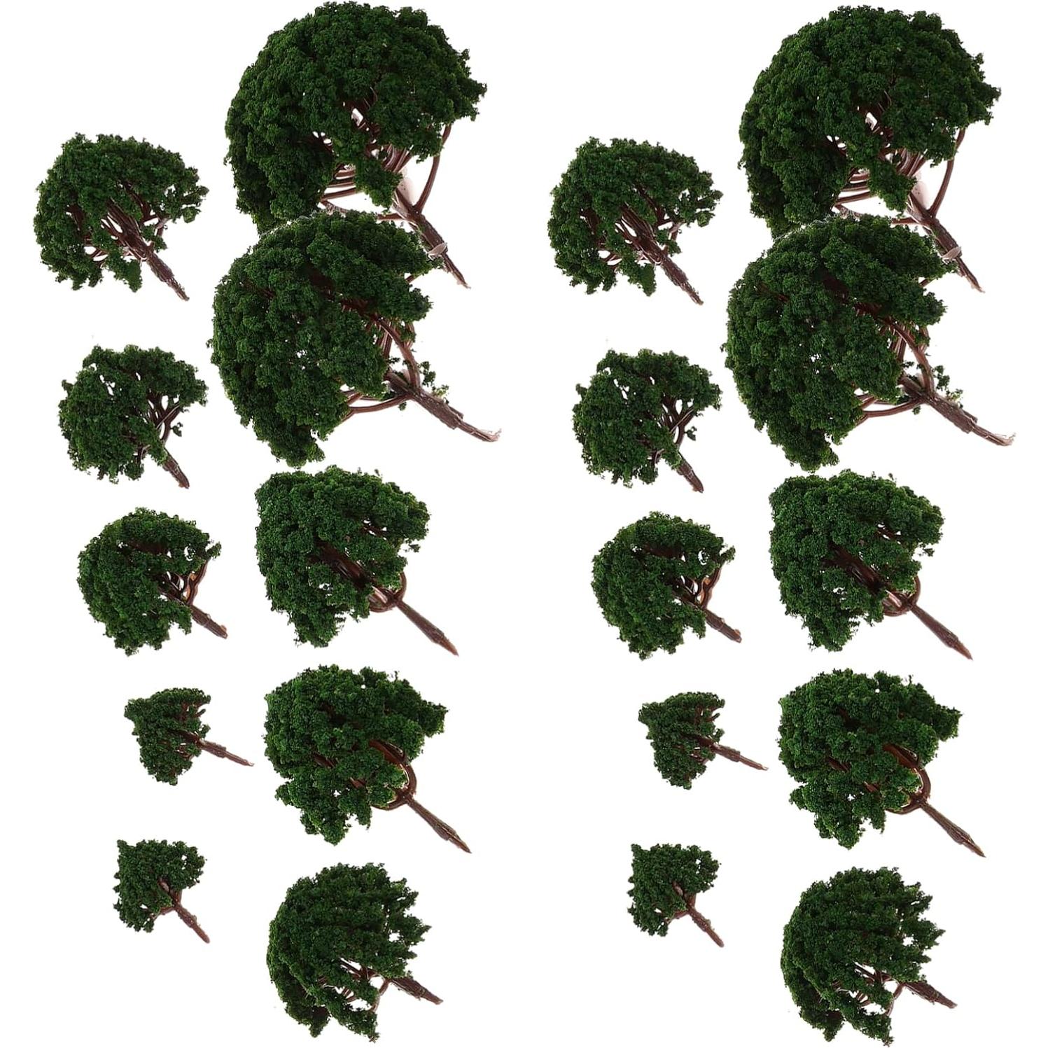 Mini Árboles de Escenografía STOBOK 20pcs Verde 3-8cm