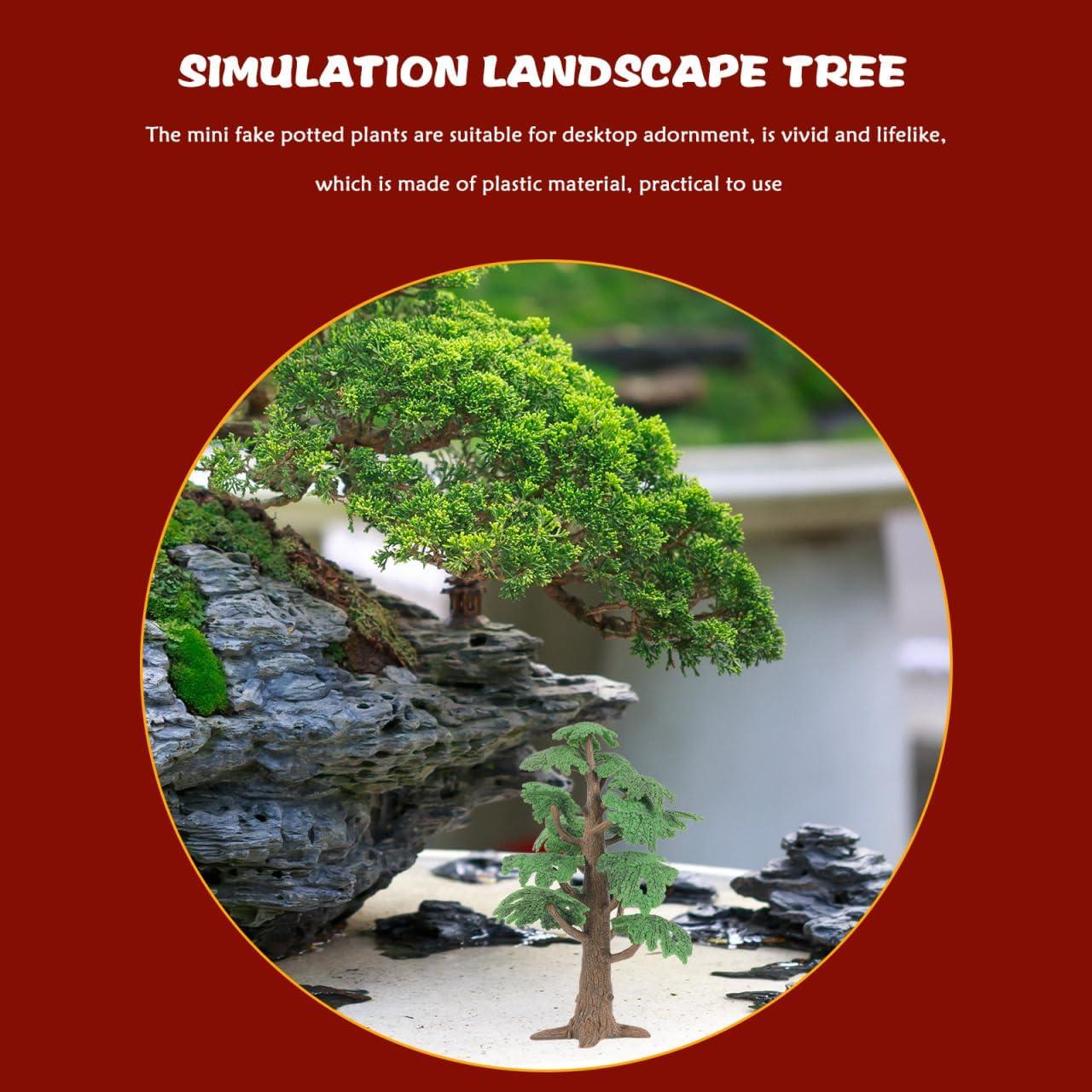 Árbol Ciprés Miniatura Toyvian Verde Tamaño L 17.53 cm