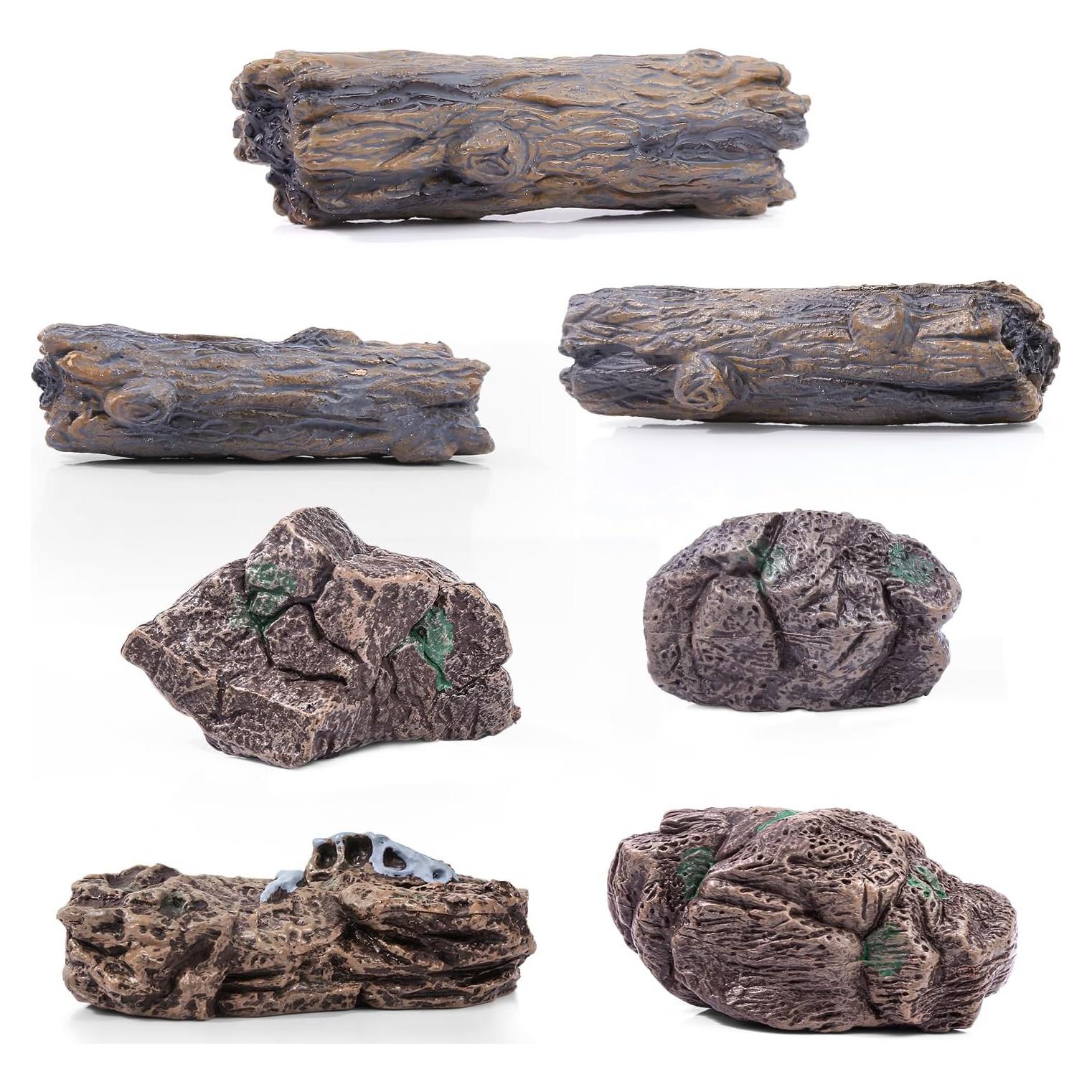 7 Piezas Rocas y Tocones Artificiales Heynsgu para Diorama