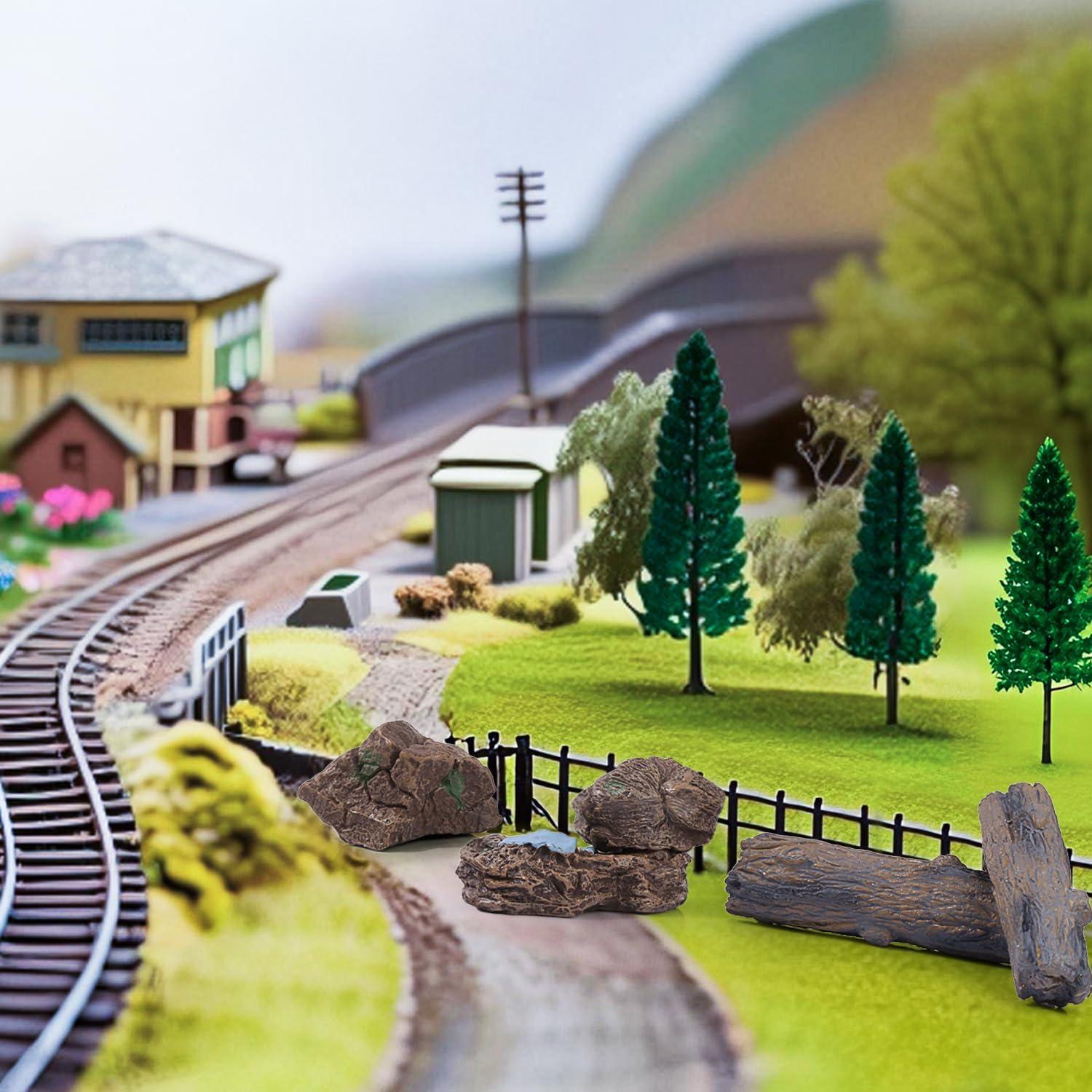 7 Piezas Rocas y Tocones Artificiales Heynsgu para Diorama