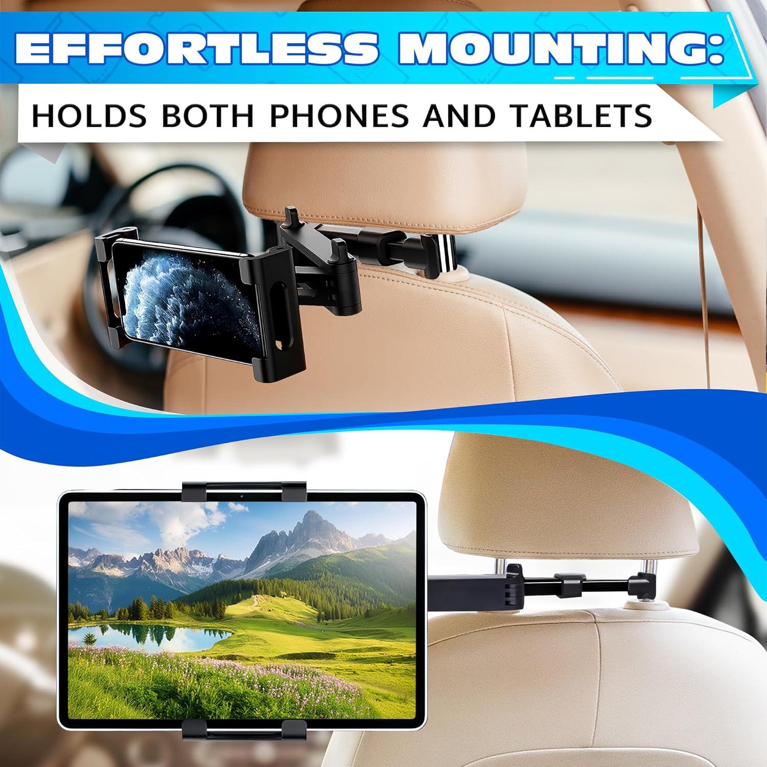 Soporte para Tableta Leglo en Reposacabezas - Ajustable 360°