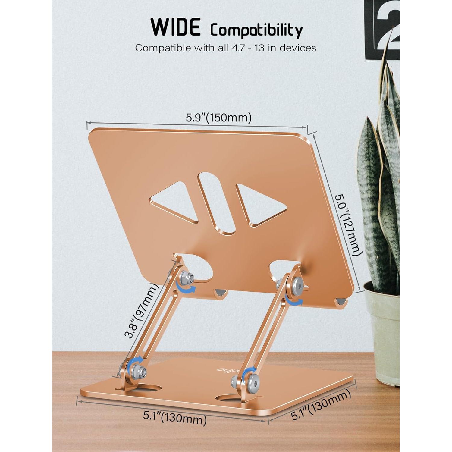 Soporte Ajustable para Tablet Aoviho T2 Aluminio Dorado