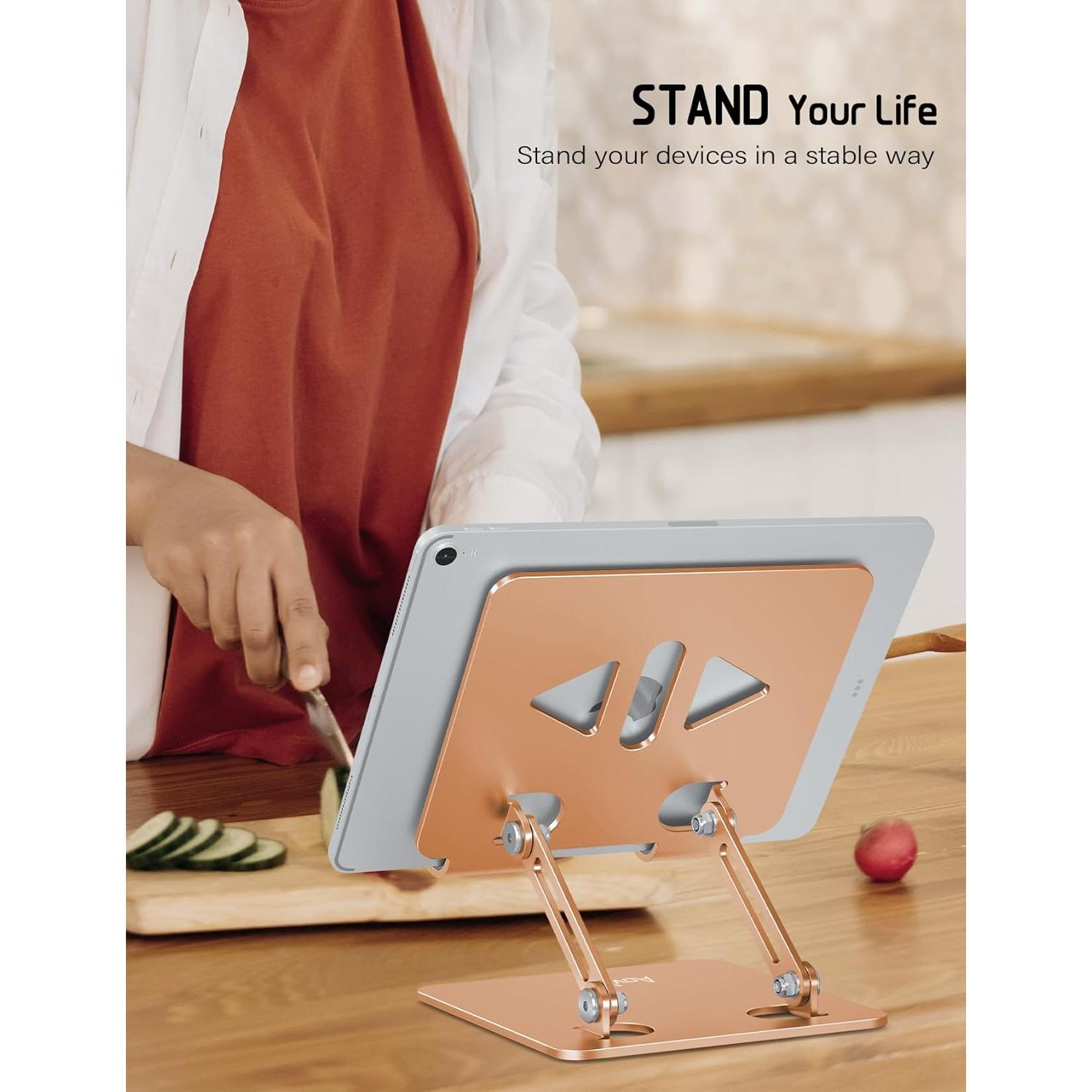 Soporte Ajustable para Tablet Aoviho T2 Aluminio Dorado