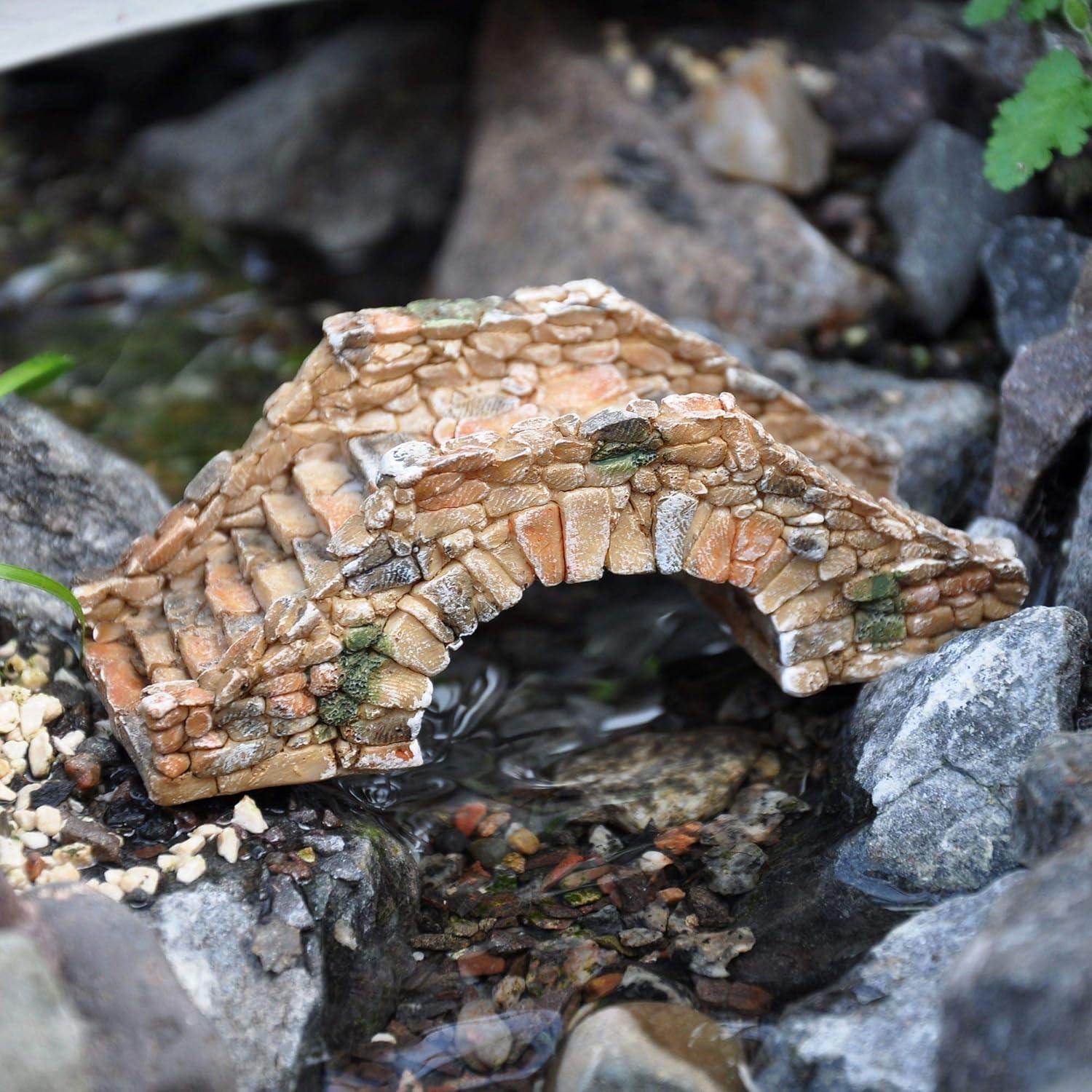 Figurita de Jardín de Hadas Top Collection - Puente de Piedras 10x4 cm