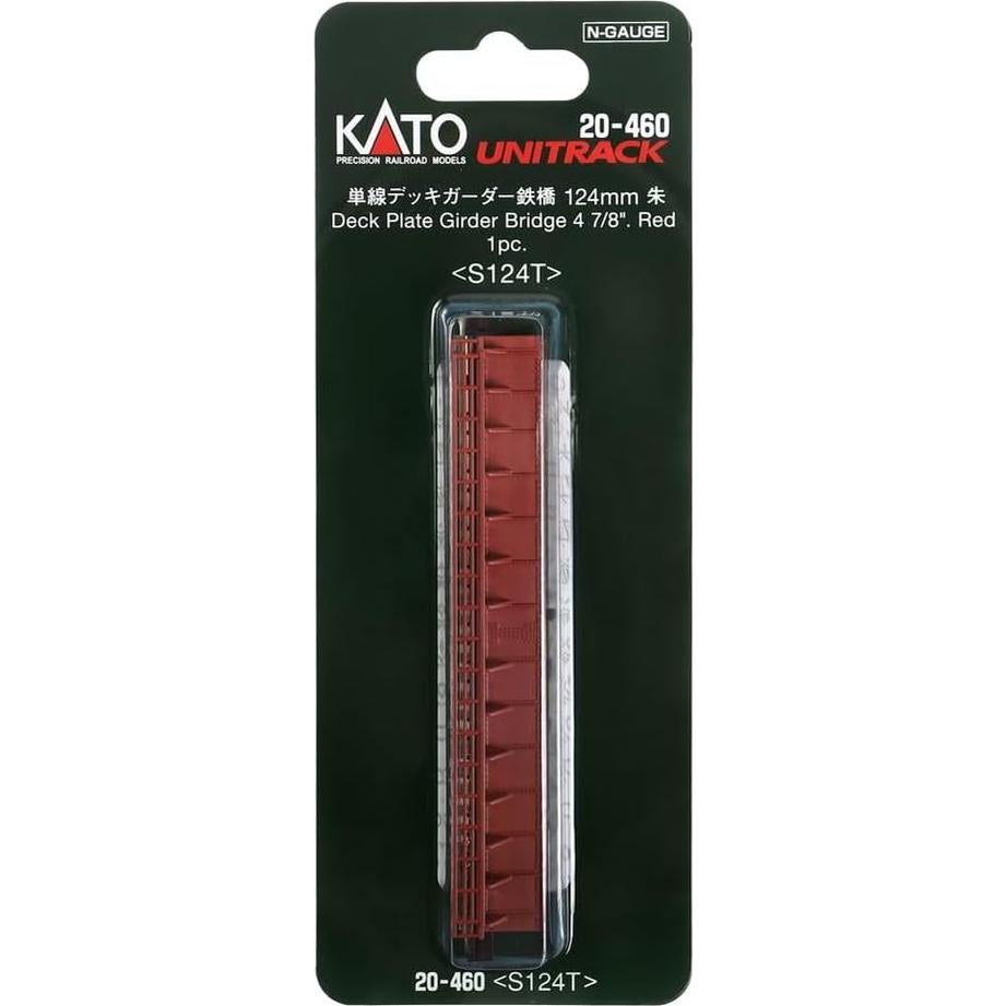 Puente de Viga de Placa N Kato 20-460 124mm Rojo