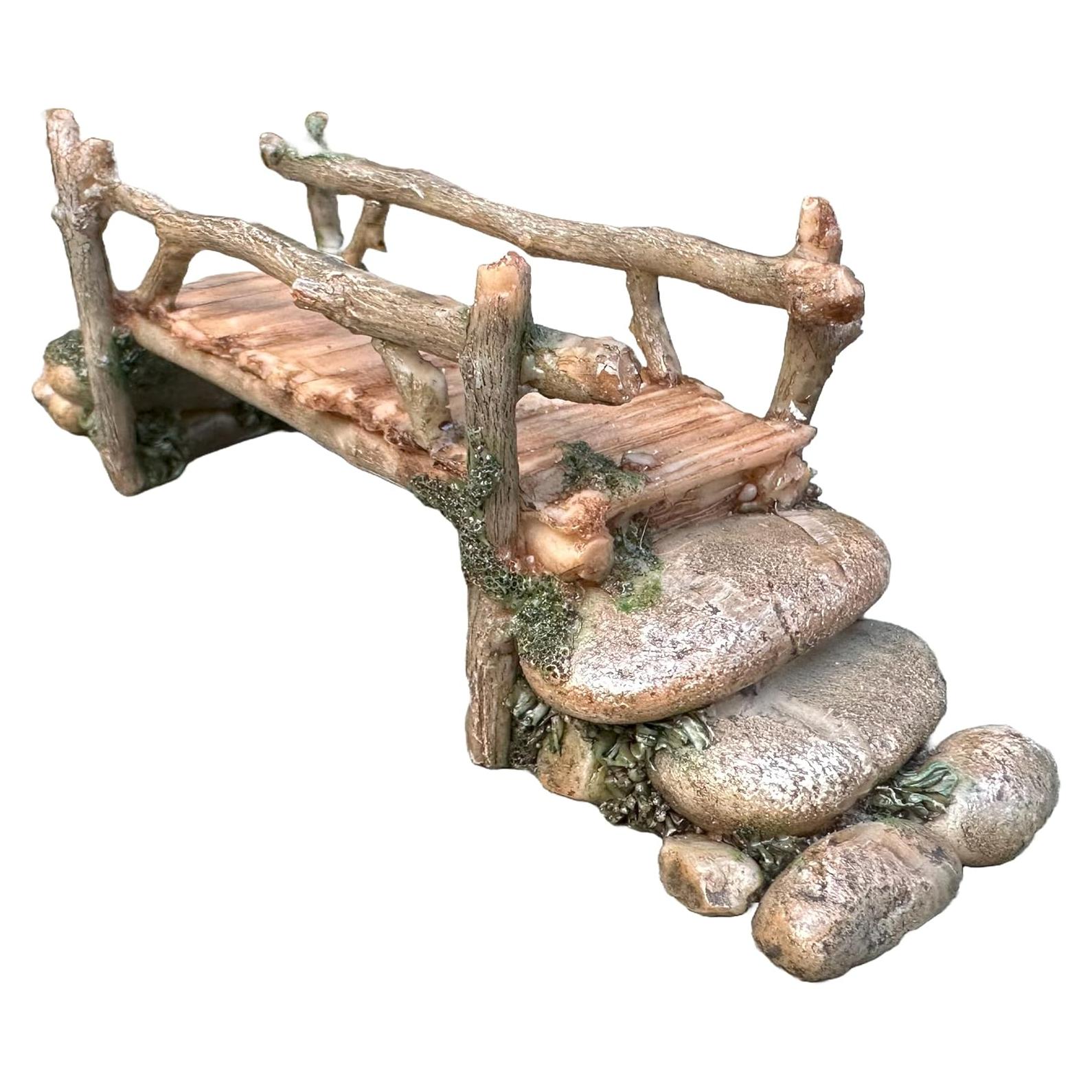 Puente de Jardín de Hadas Mokoboho Acrílico 19 cm Rústico