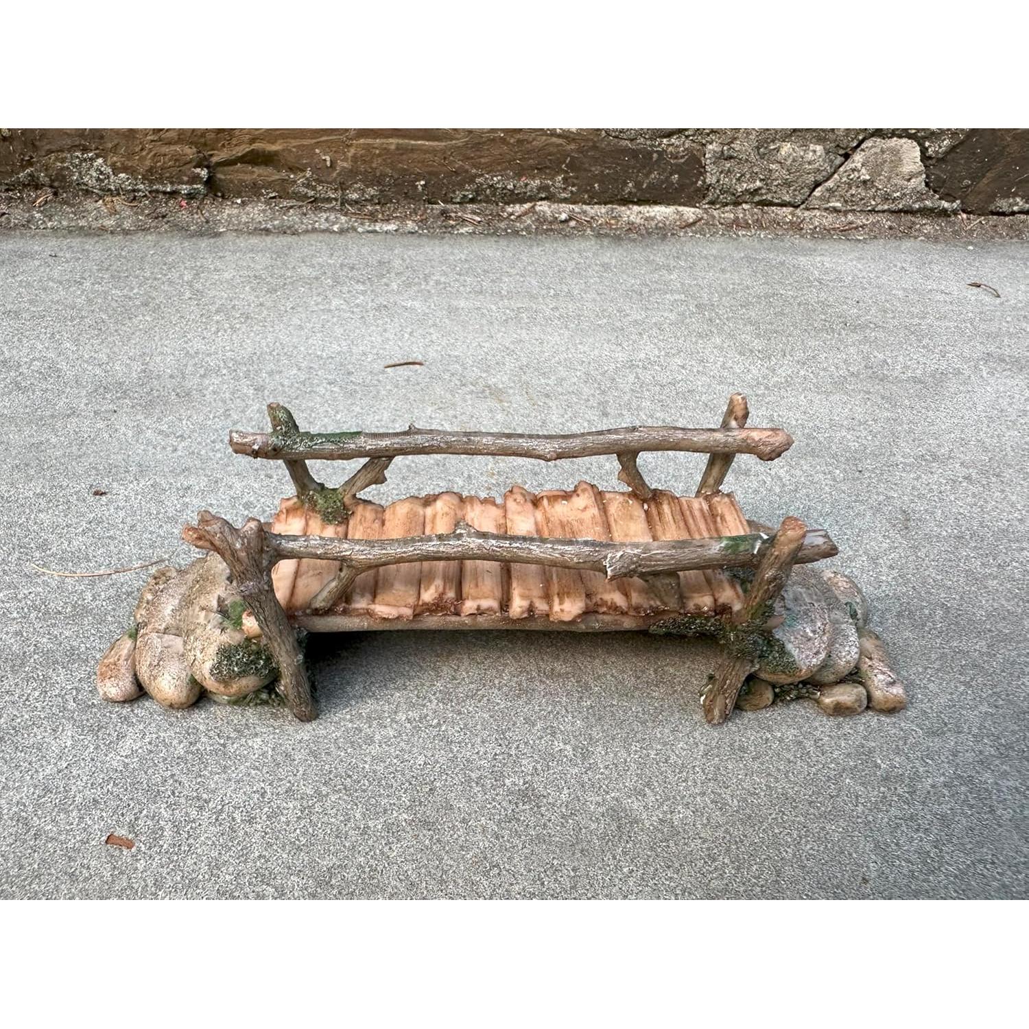 Puente de Jardín de Hadas Mokoboho Acrílico 19 cm Rústico
