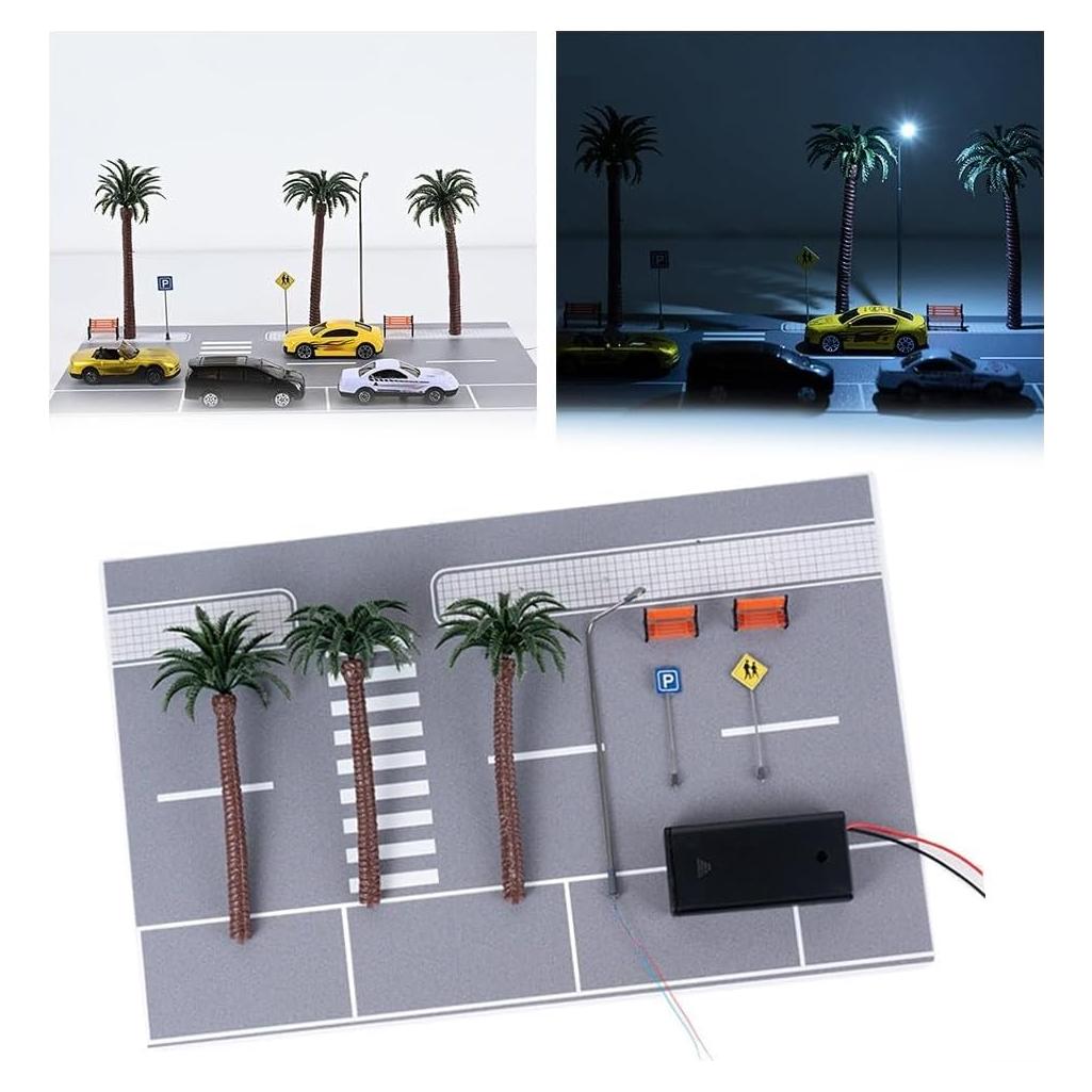 Diorama Parqueo de Autos 1/64 AirheadStorm con Iluminación LED