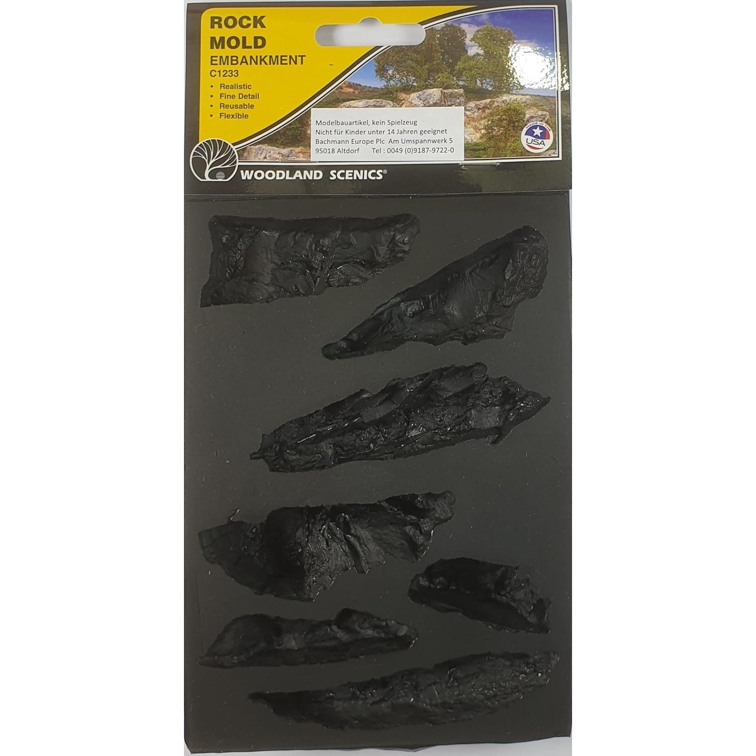 Molde de roca escénica Woodland Scenics C1233 - 7.62x12.07 cm