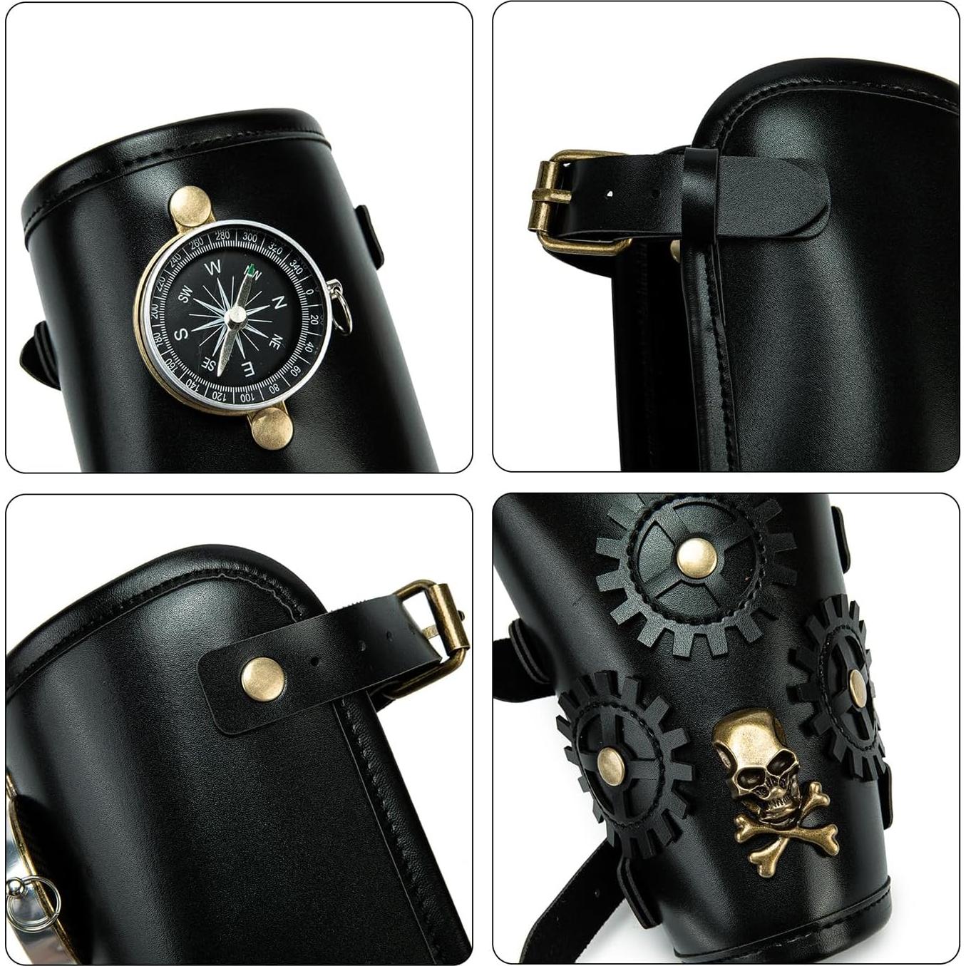 Protector de Brazo Medieval Unisex Larswon - Cuero Sintético