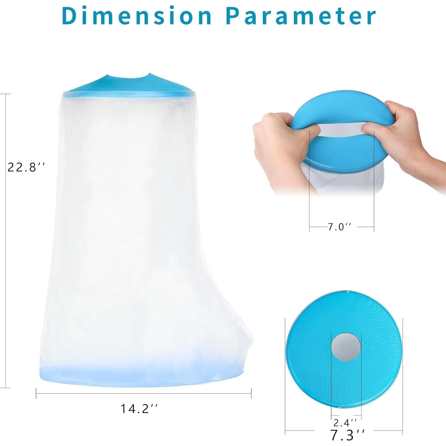 Cubierta Impermeable para Yeso de Pierna SUPERNIGHT 58cm