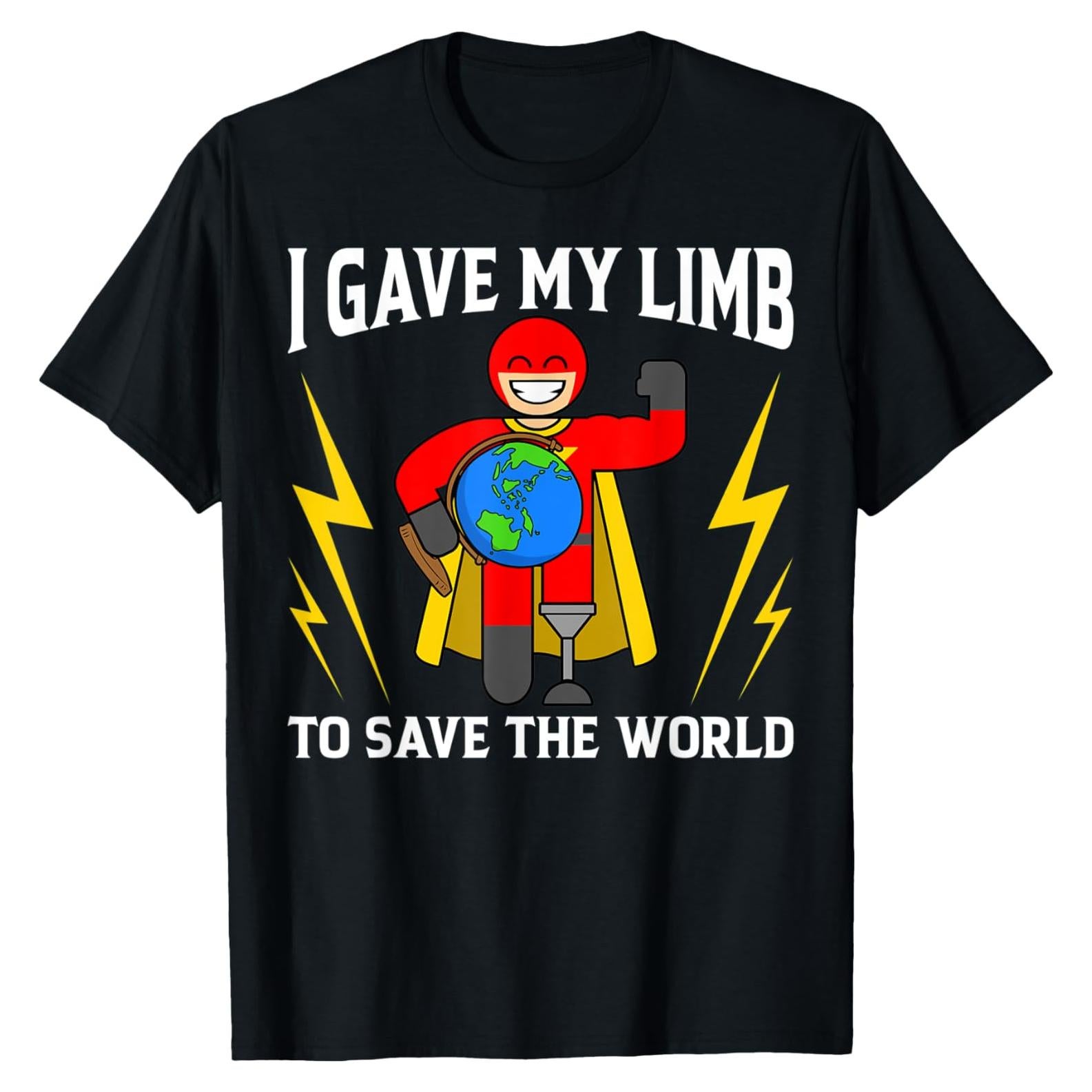 Camiseta Gráfica Humorística para Amputados - Ropa Divertida