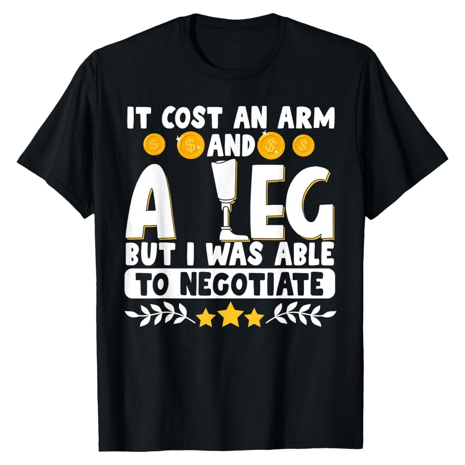 Camiseta Vintage Prótesis de Pierna Amputación Hombre