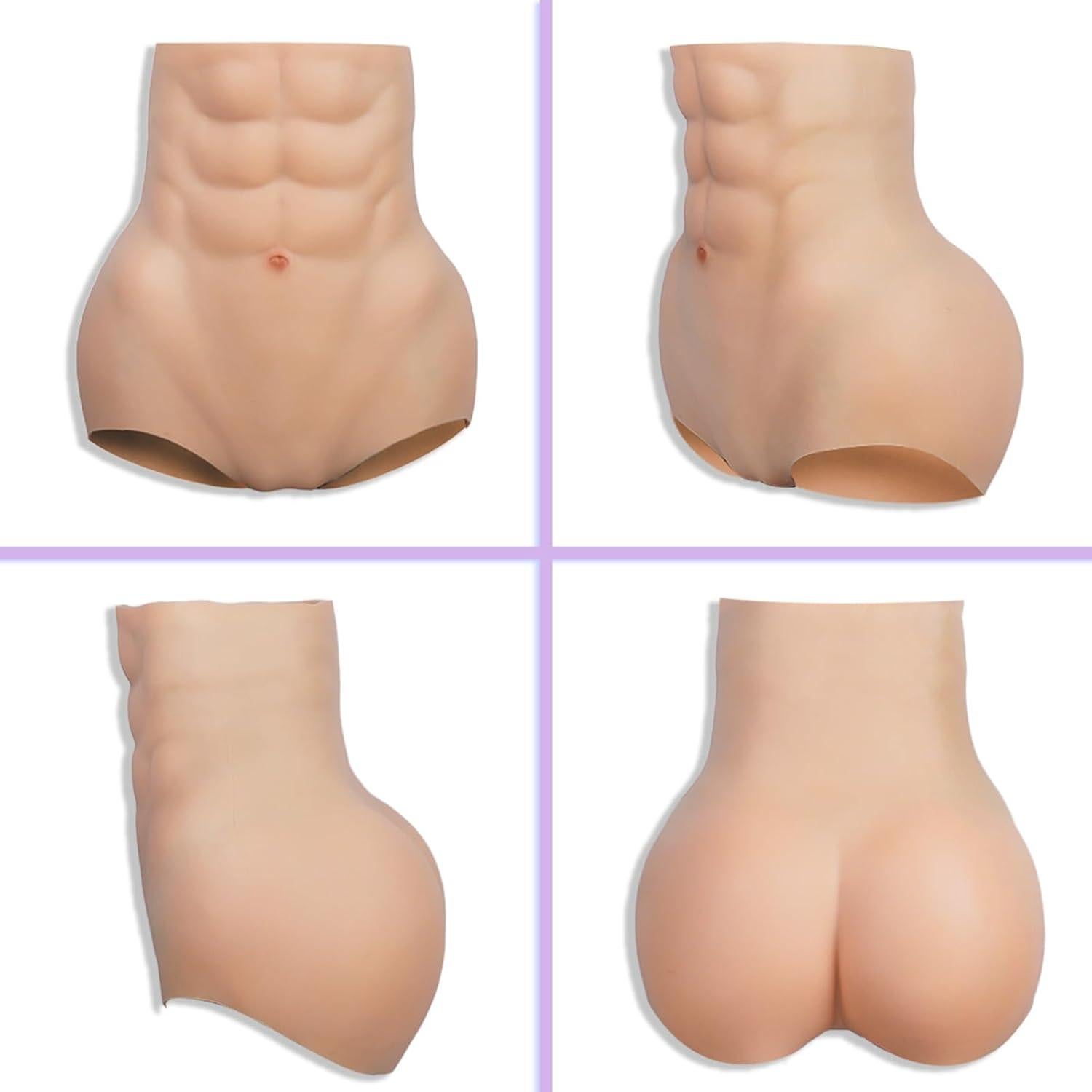 Bragas de Silicona para Glúteos y Caderas Nude - Traje Muscular