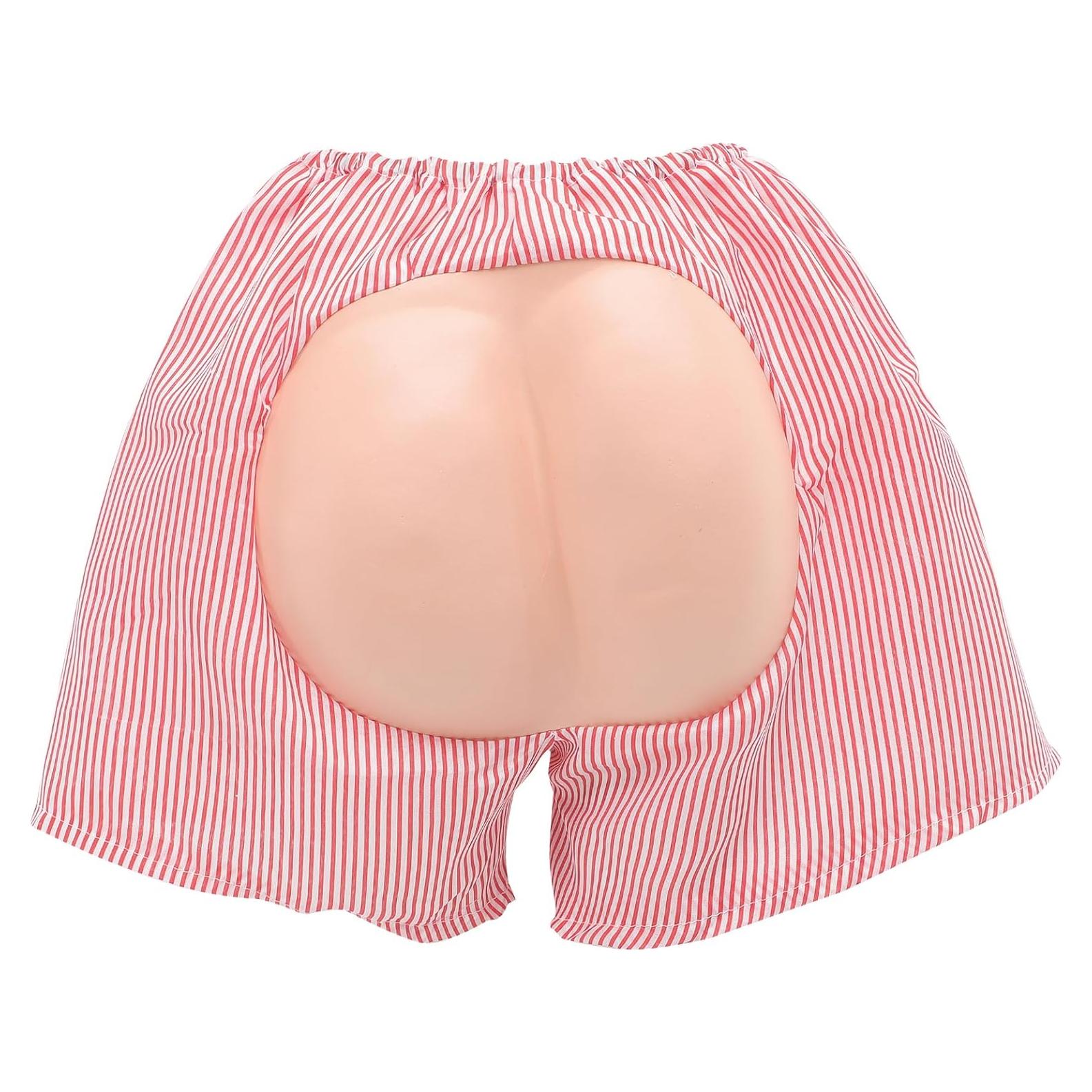 Pantalones Cortos Disfraz EVA para Adultos OULII Rayas Rojas y Blancas